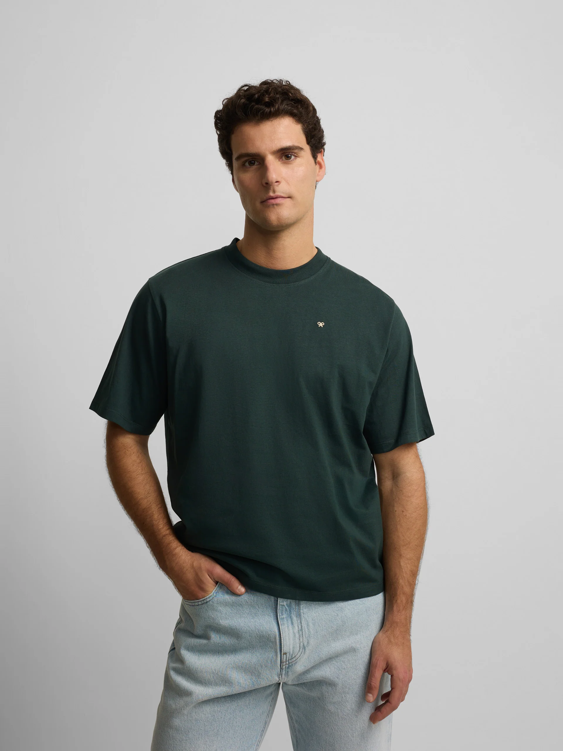 Camiseta special fit silbon plans verde oscuro