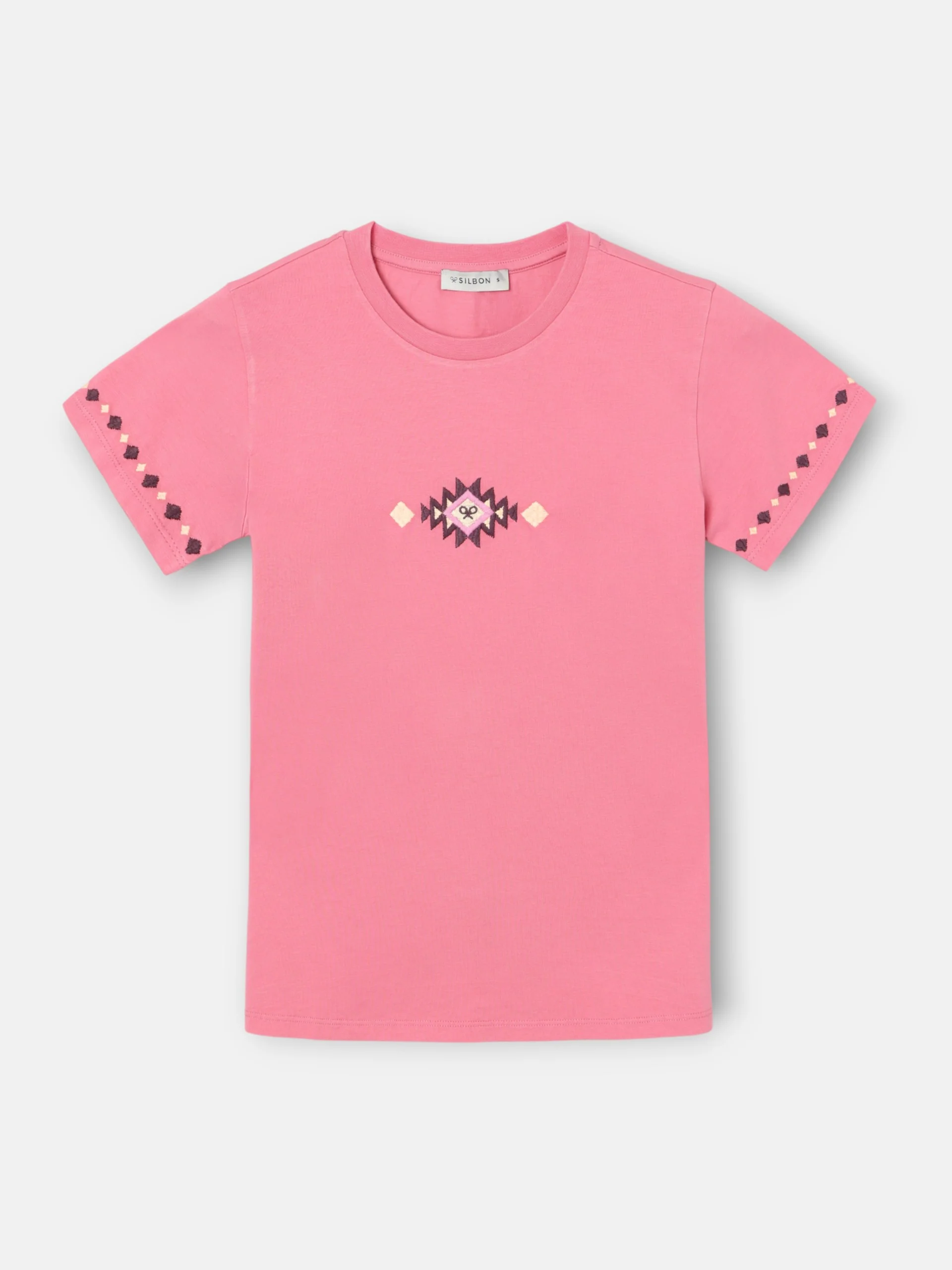 Camiseta woman bordados ikat rosa - Image 5