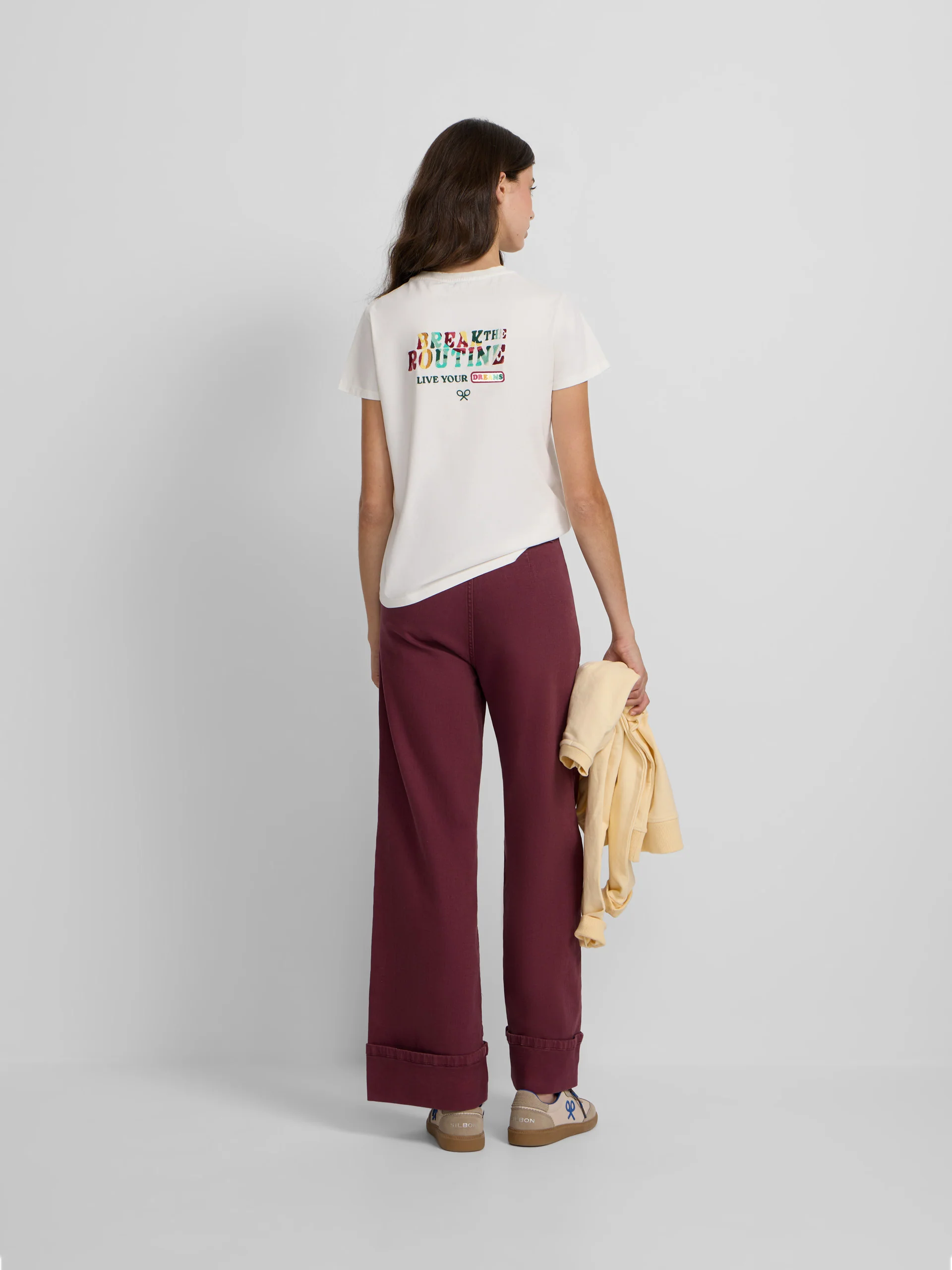 Camiseta woman break the routine blanca - Image 6