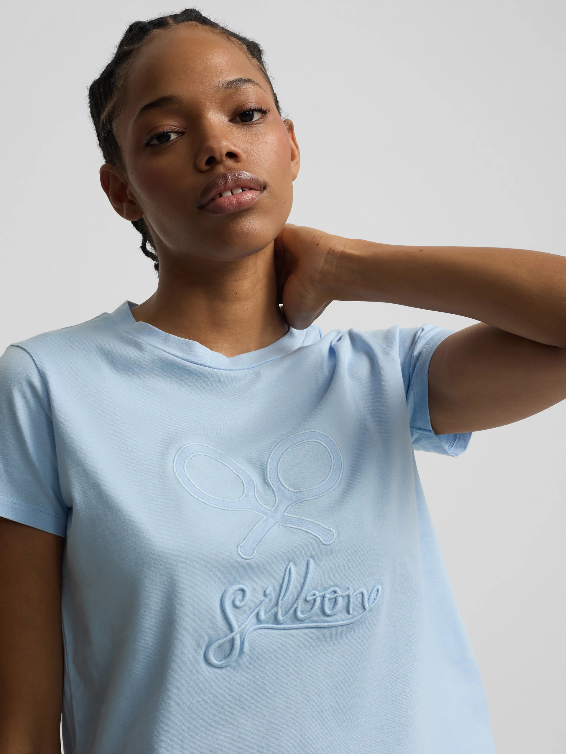 Camiseta woman clasica celeste - Image 3