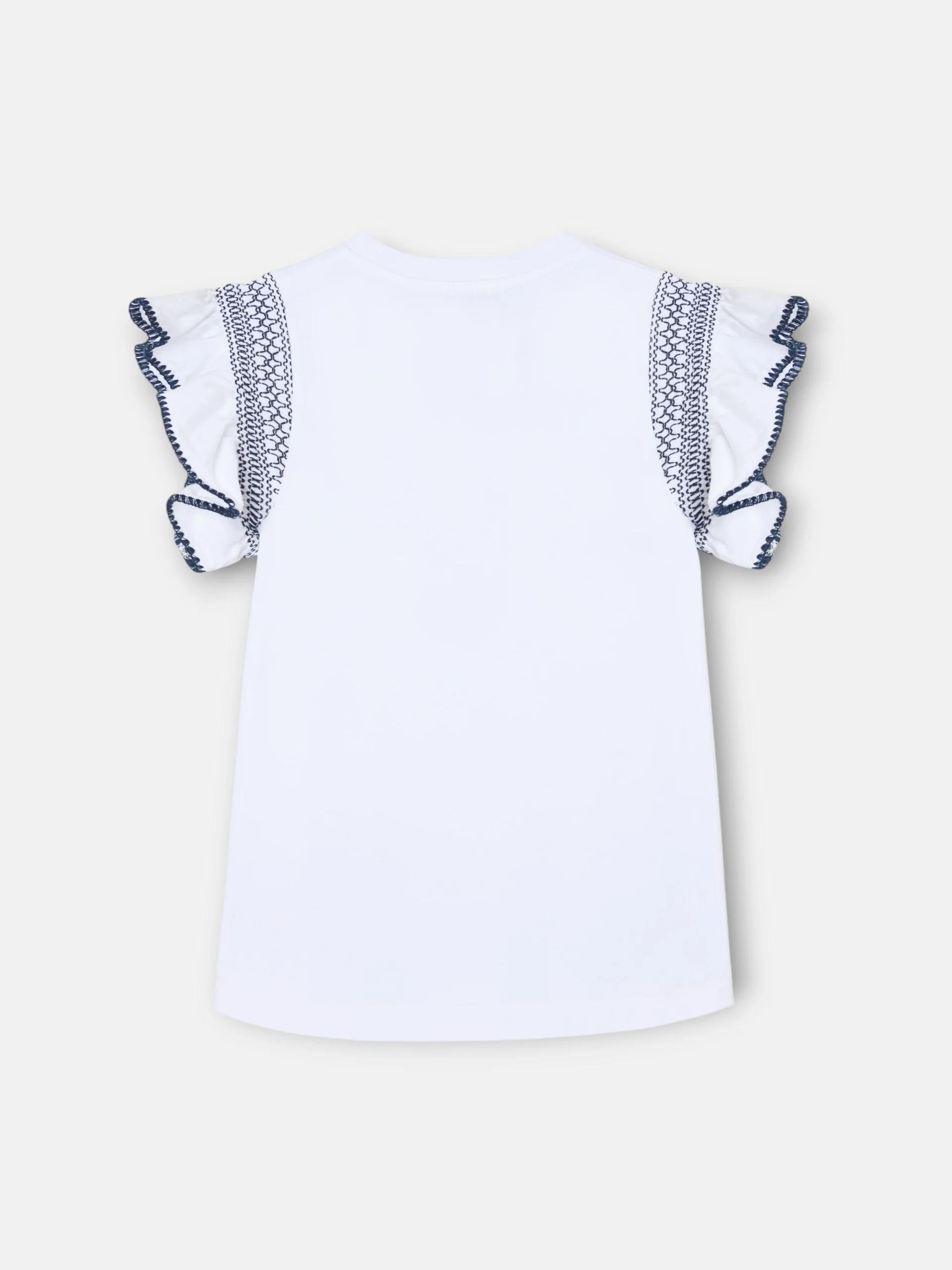 Camiseta woman volantes hombreras blanca - Image 8