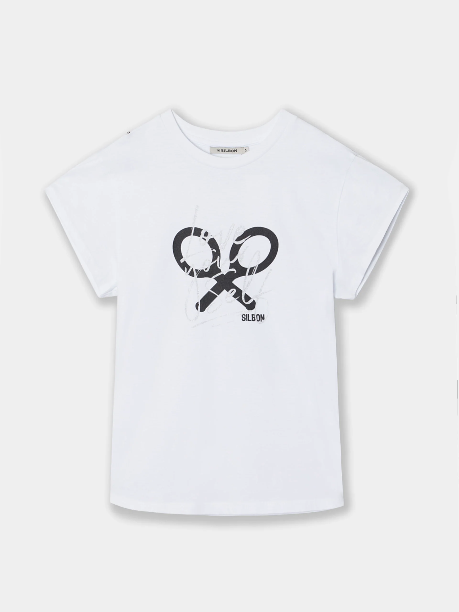 Camiseta woman manga roll out blanca - Image 5