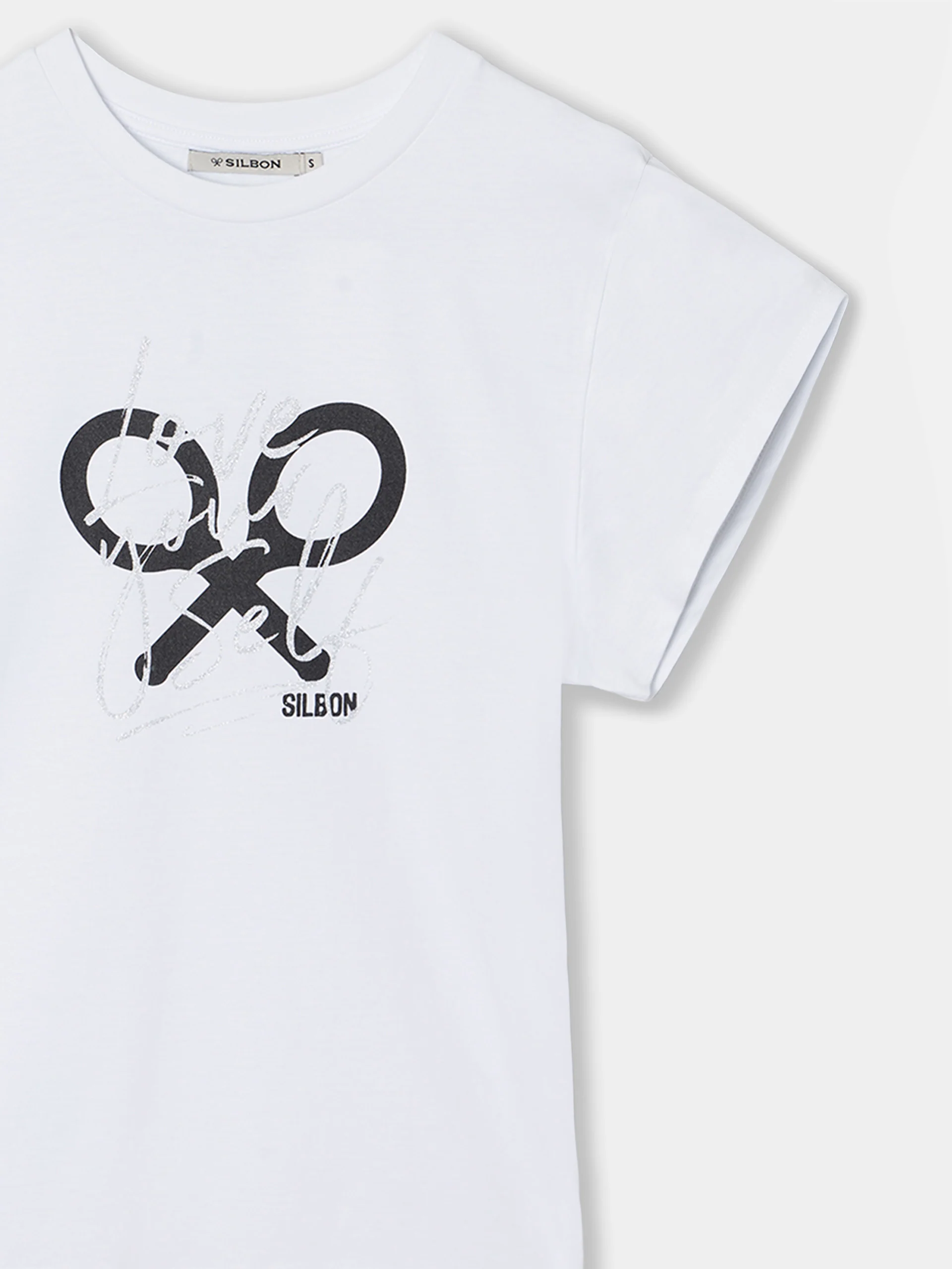 Camiseta woman manga roll out blanca - Image 7