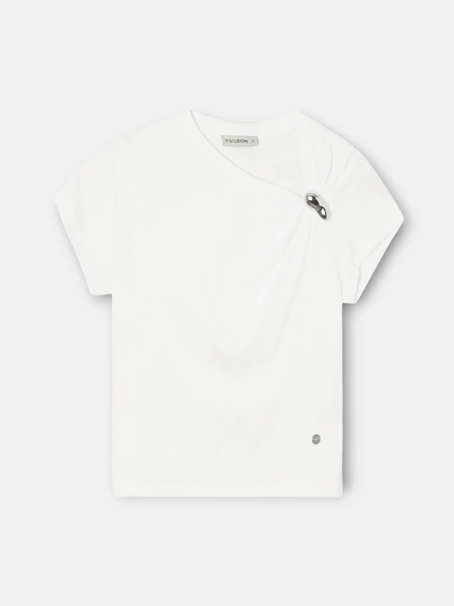 Camiseta woman nudo aplique blanca - Image 6
