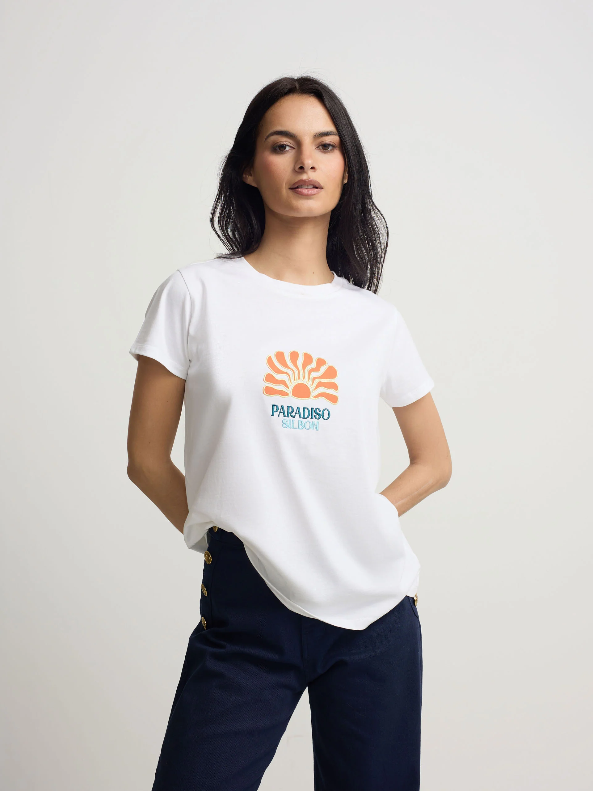 Camiseta woman paradiso blanca