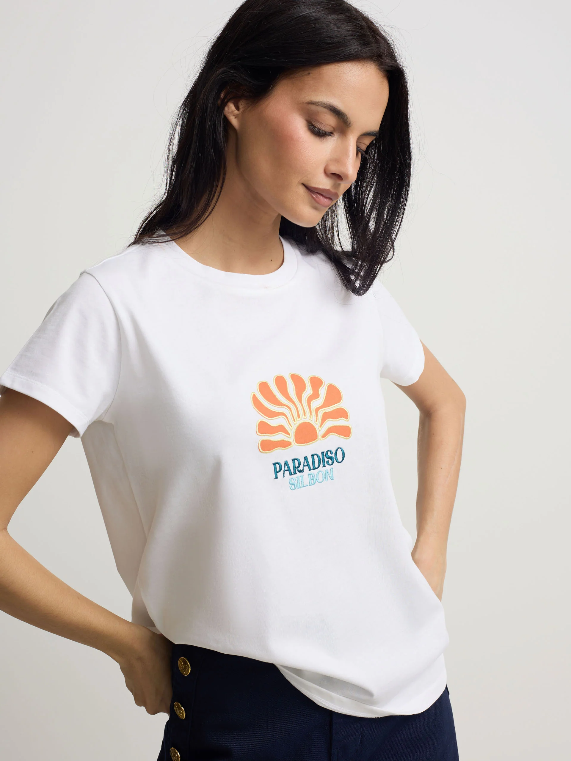 Camiseta woman paradiso blanca - Image 4