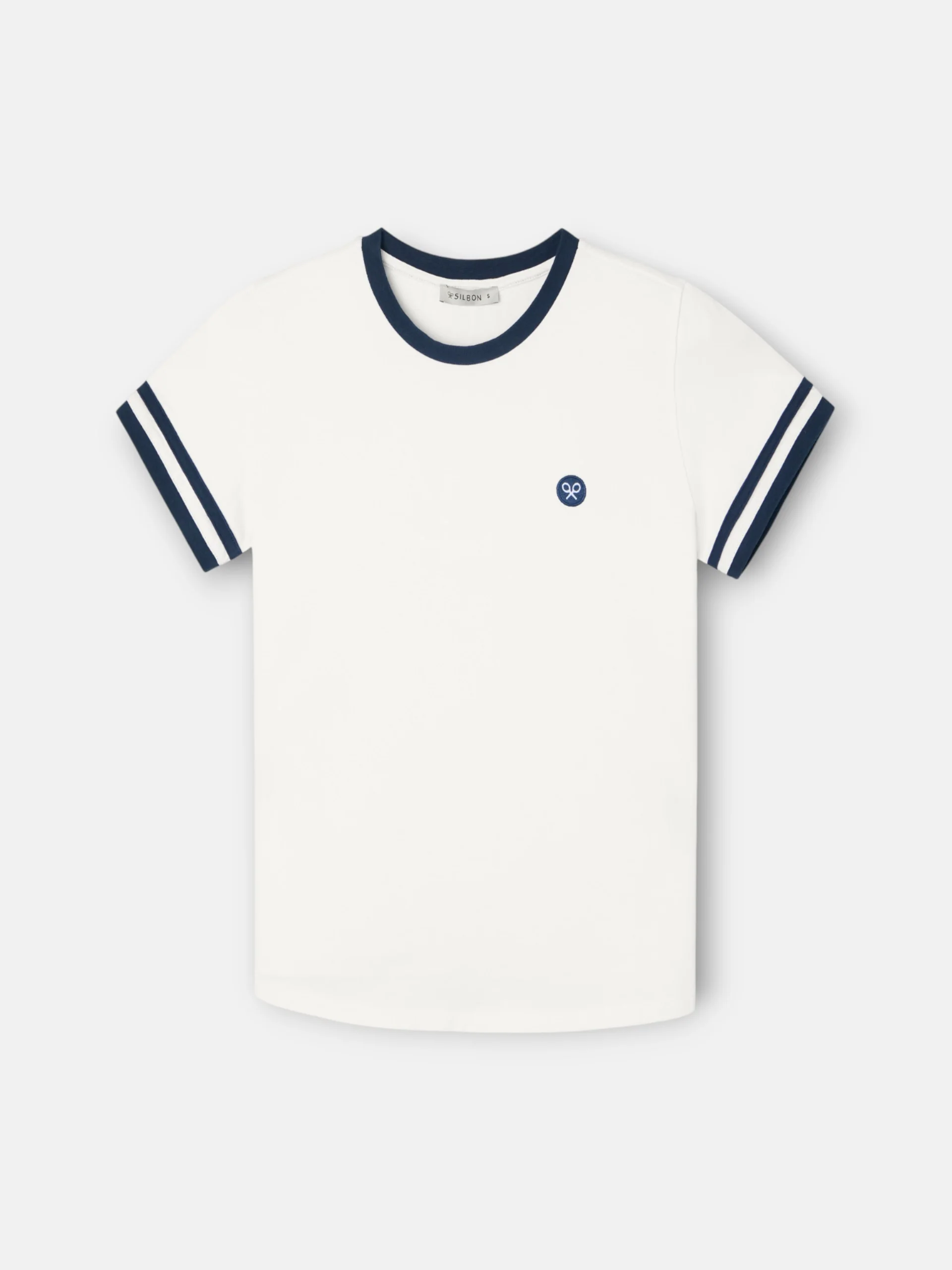 Camiseta woman parche escudo silbon blanca - Image 4