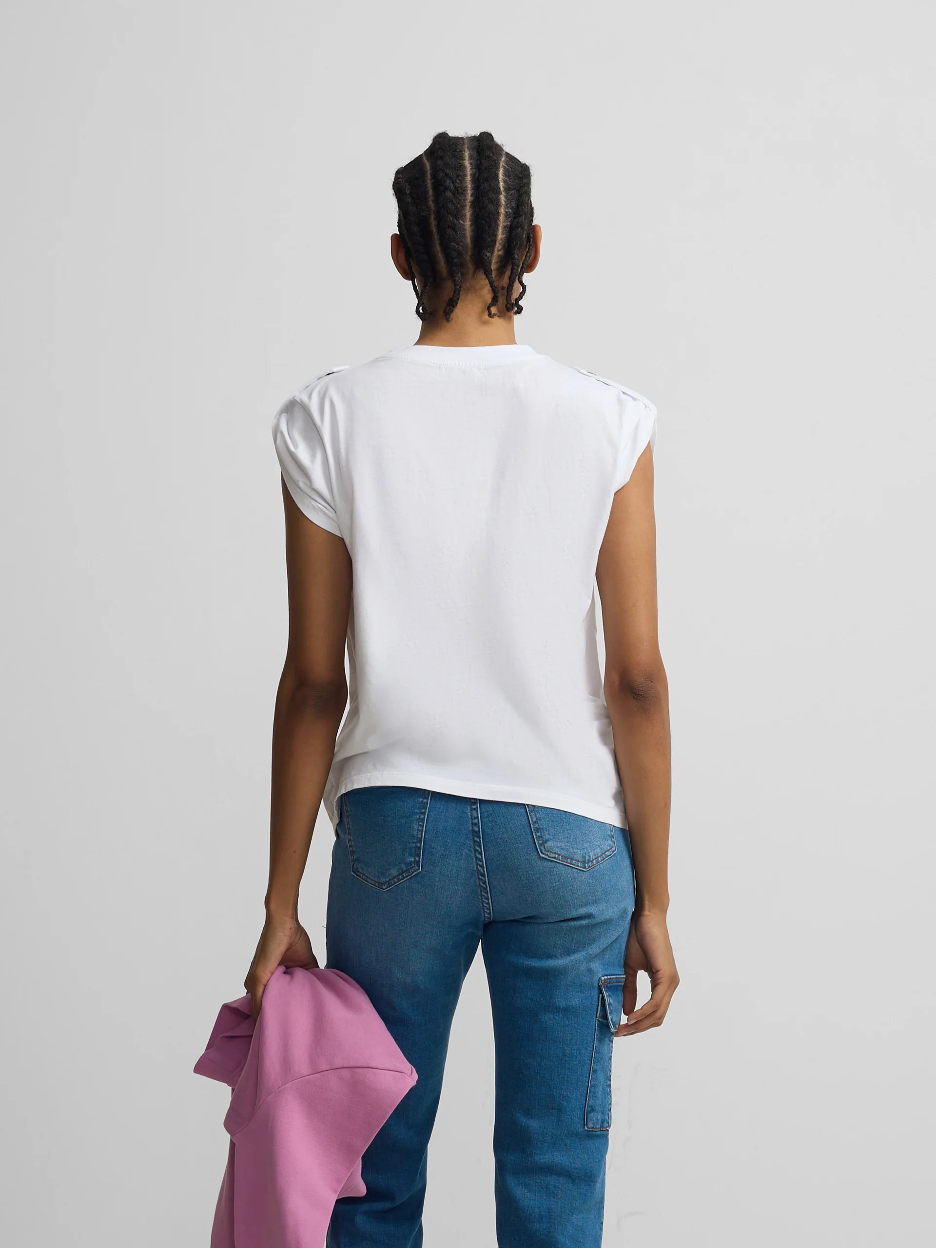 Camiseta woman roll out have a nice day blanca - Image 5