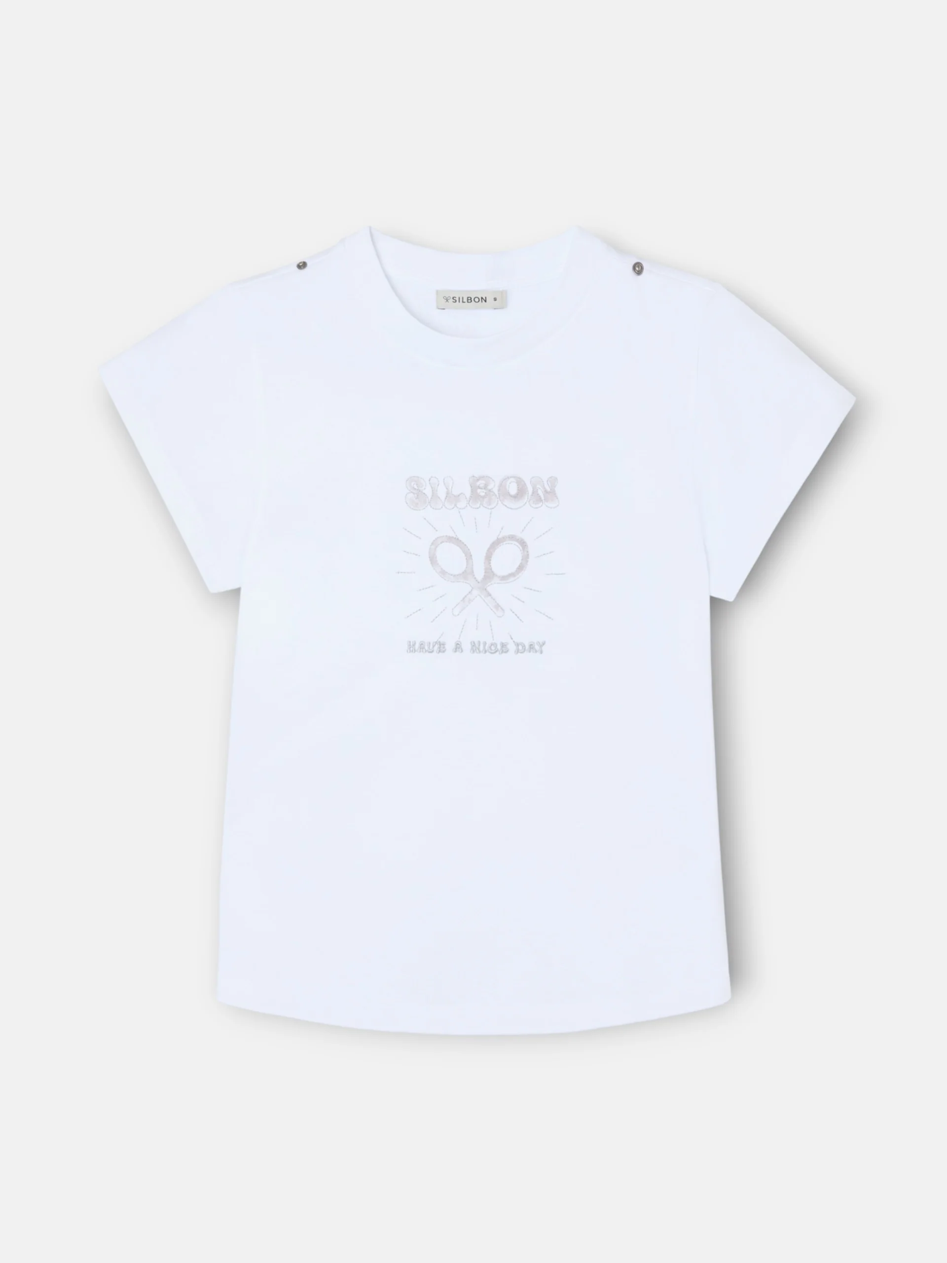 Camiseta woman roll out have a nice day blanca - Image 8