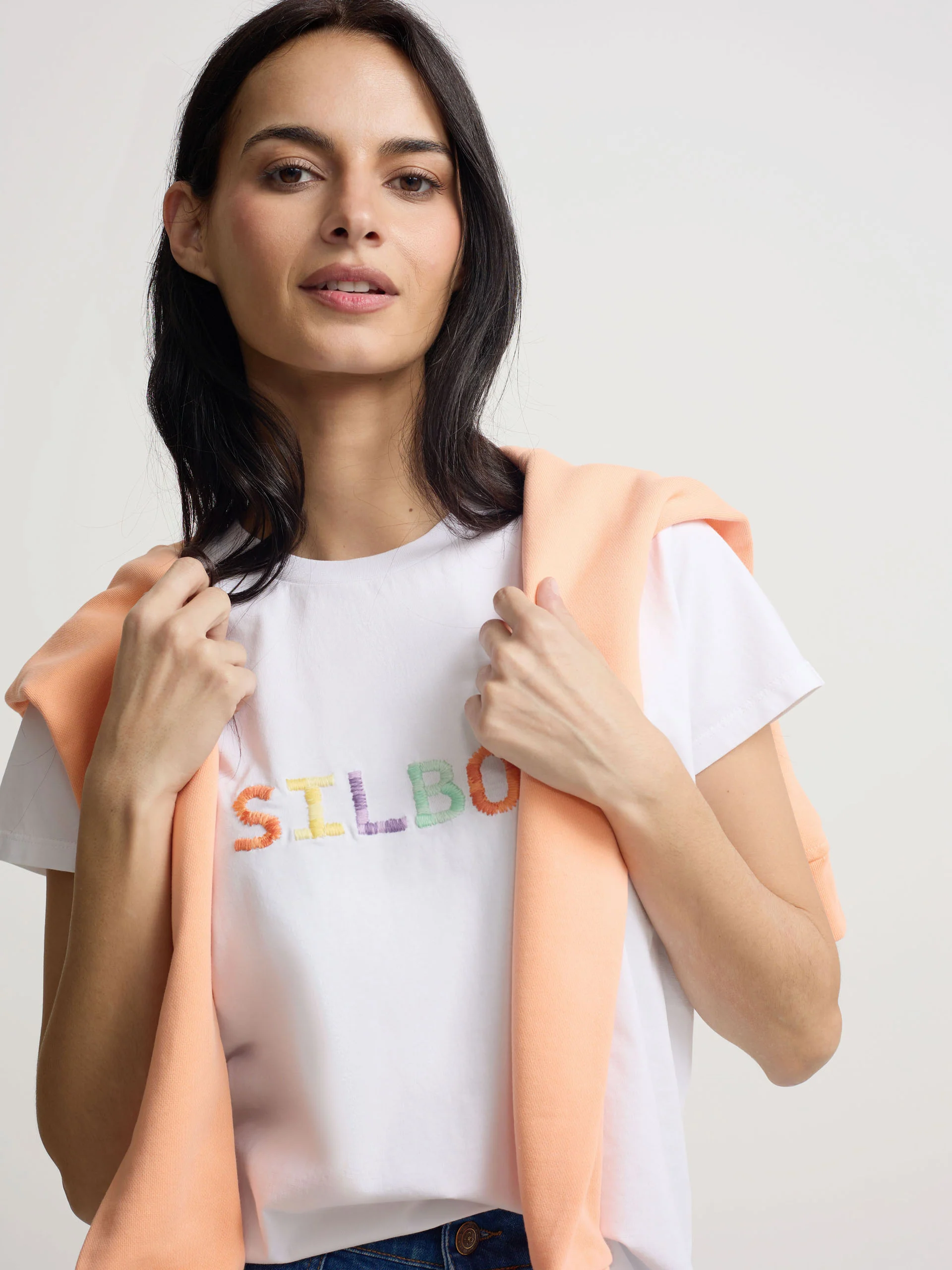 Camiseta woman silbon garabateado blanca - Image 3