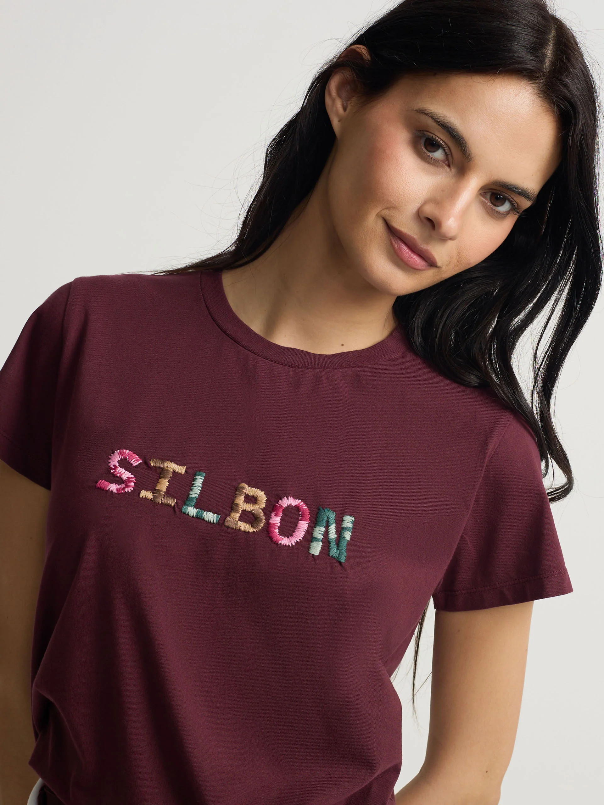 Camiseta woman silbon garabateado morada - Image 3