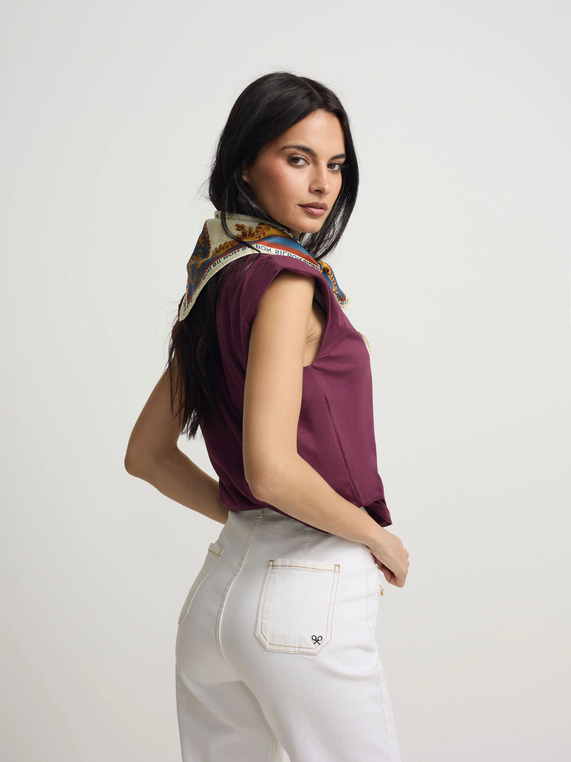 Camiseta woman sun burdeos - Image 6