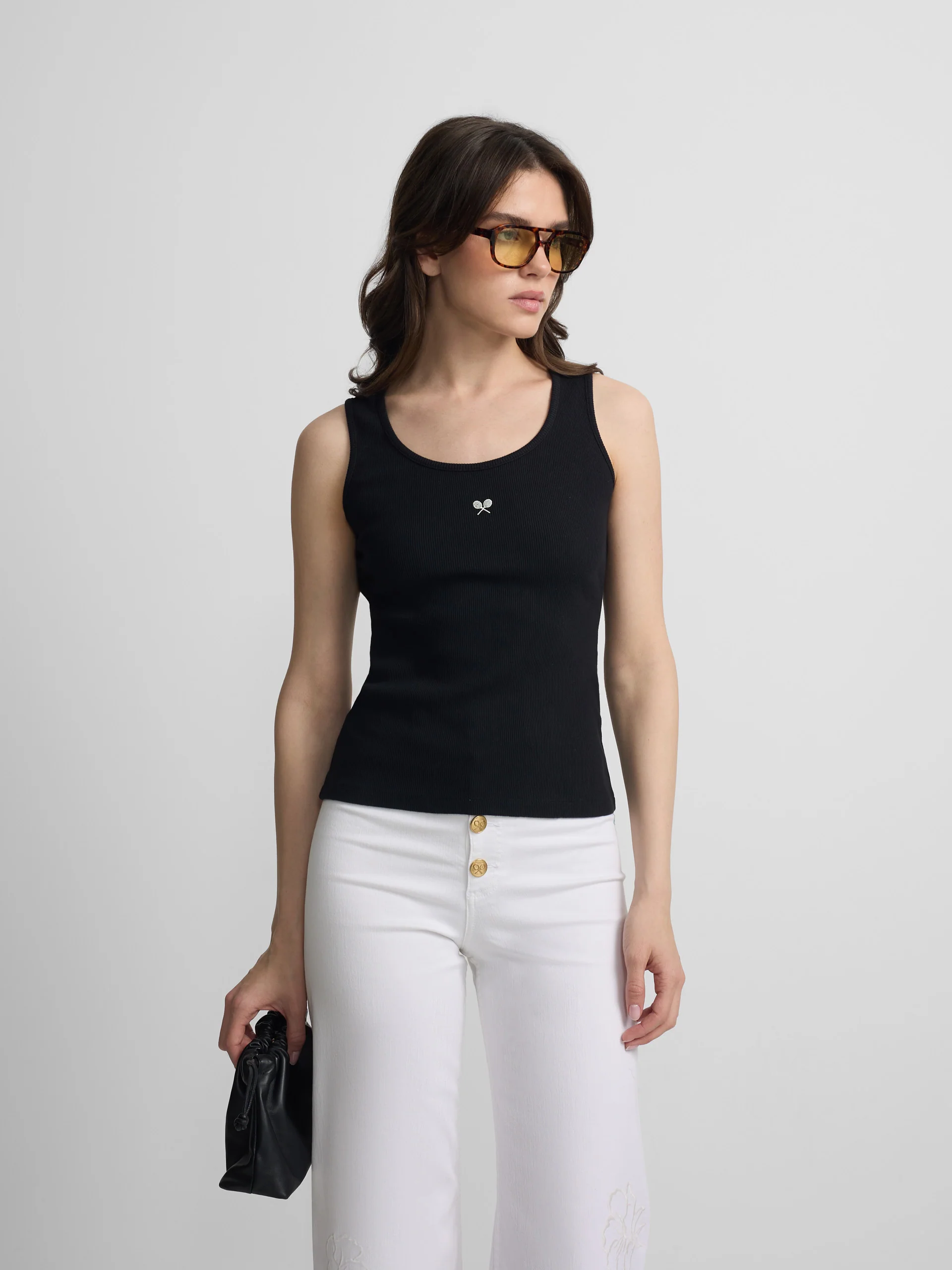 Camiseta woman tank negra - Image 3