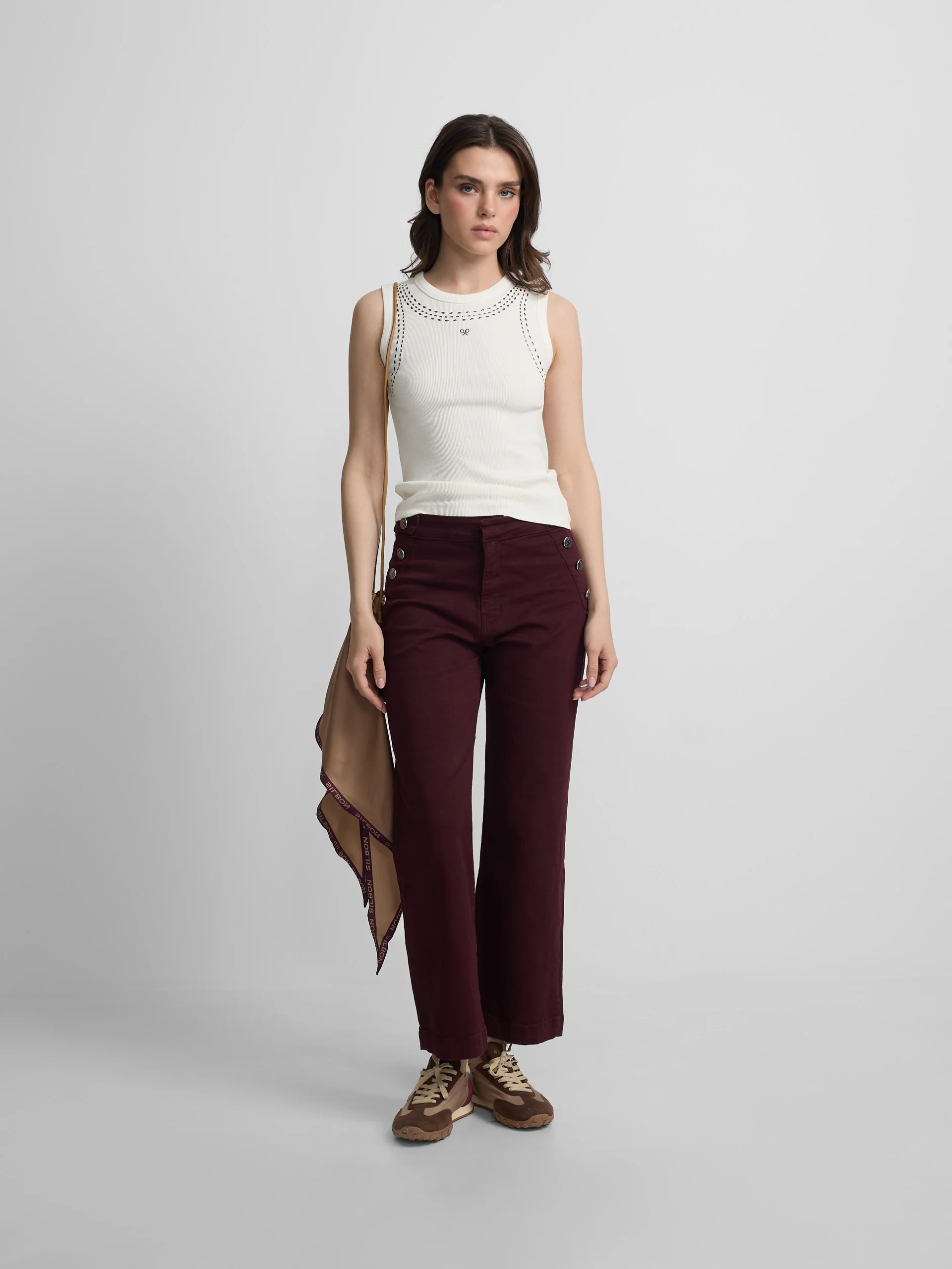 Camiseta woman tank top tachas blanca - Image 4