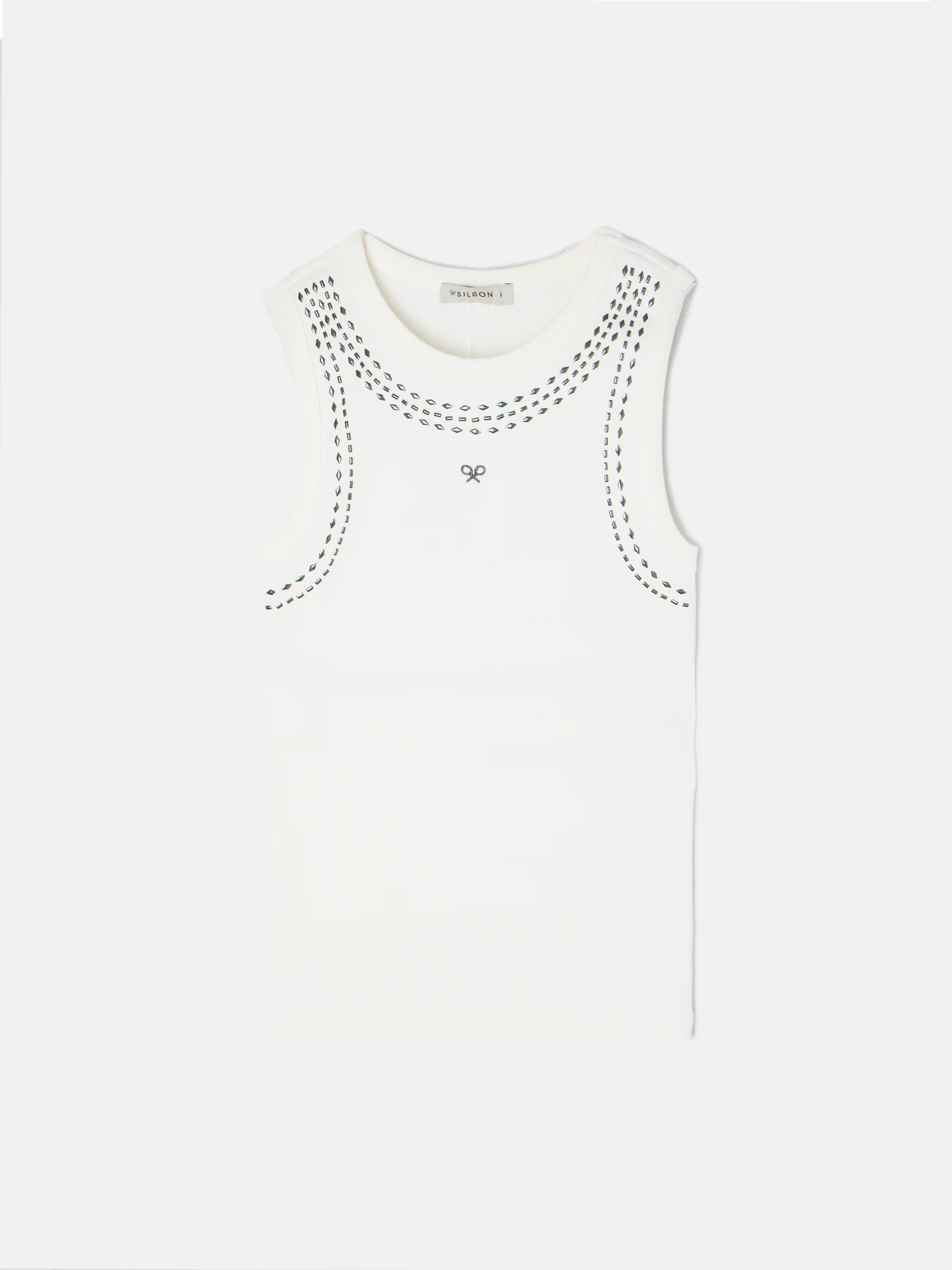 Camiseta woman tank top tachas blanca - Image 7