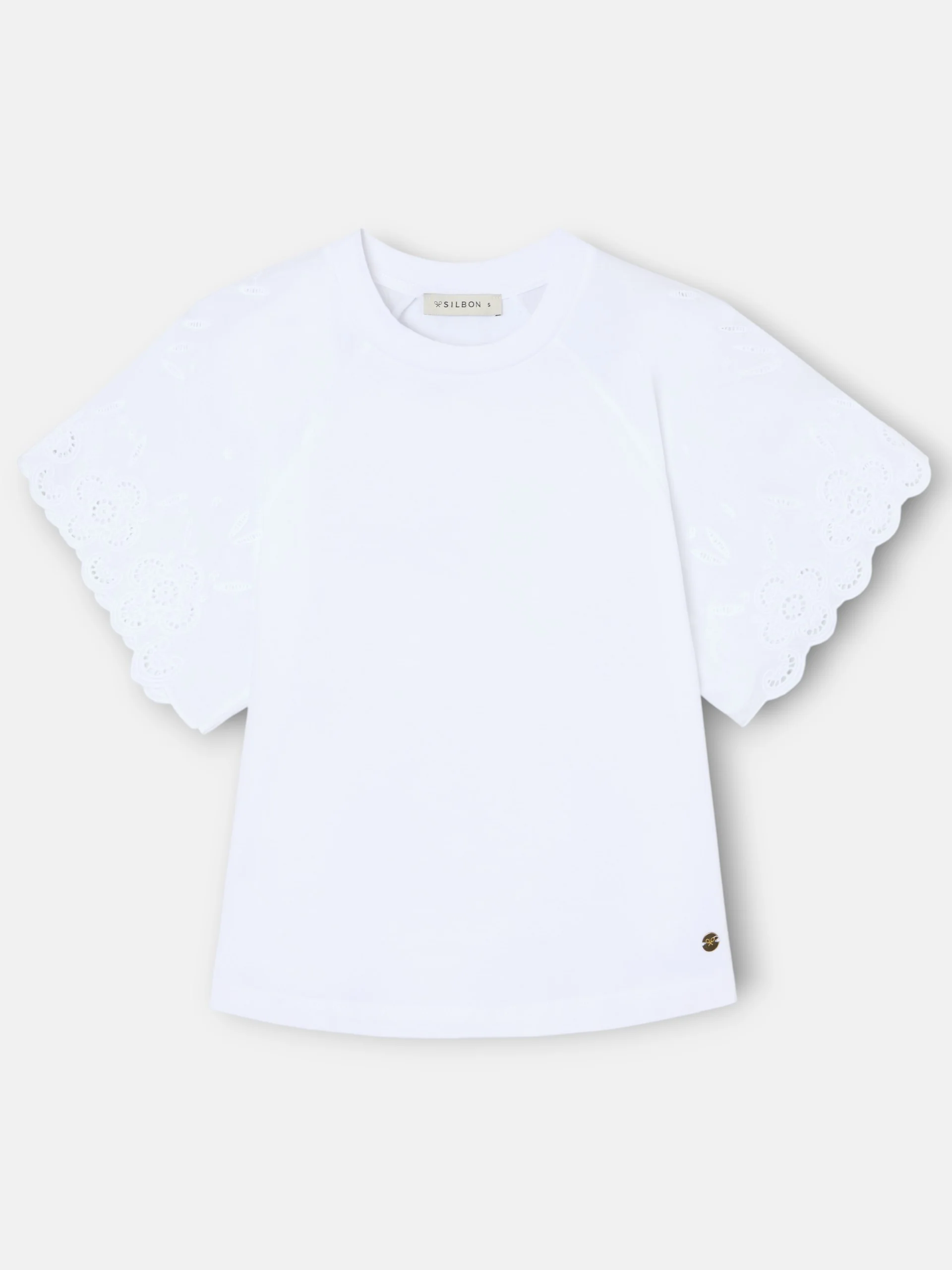 Camiseta woman volantes bordados blanca - Image 7