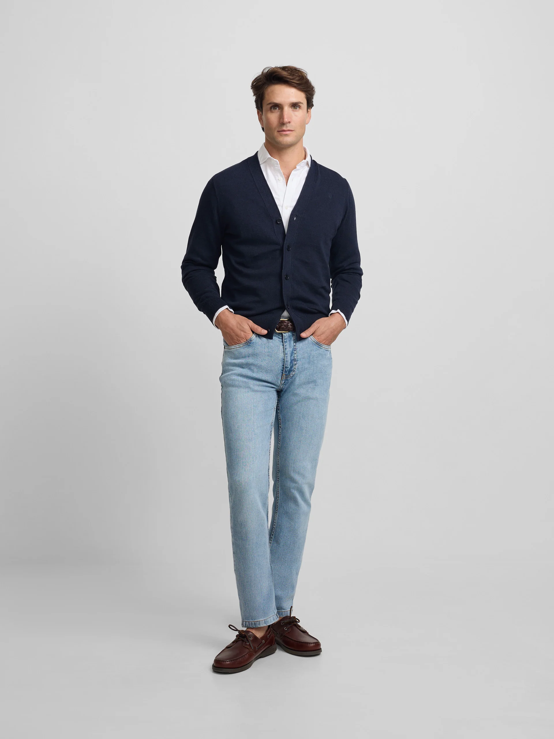 Cardigan botones azul marino - Image 3