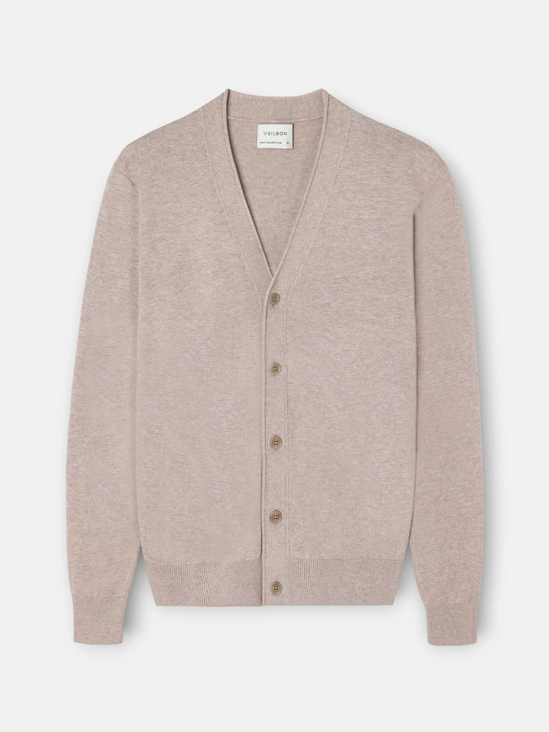Cardigan botones beige medio - Image 4
