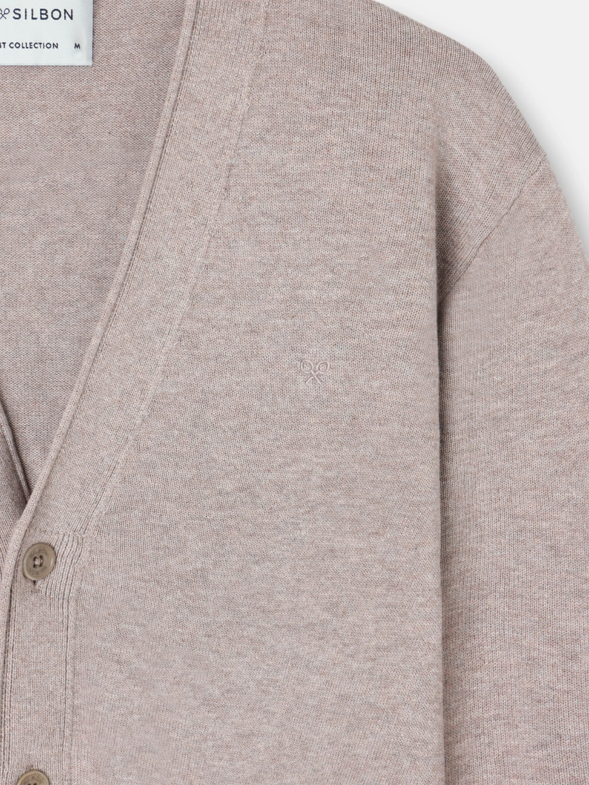 Cardigan botones beige medio - Image 5