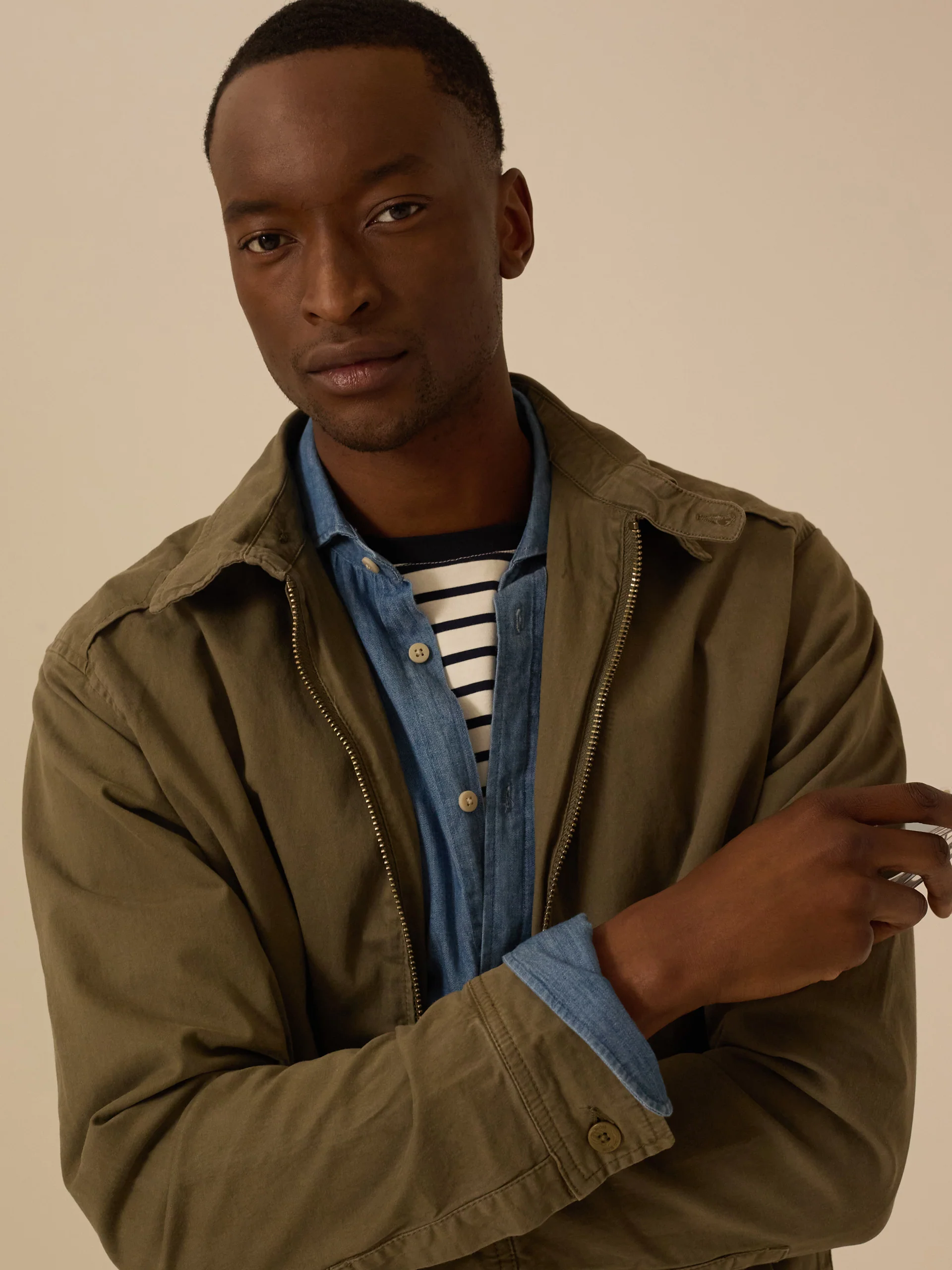 Cazadora garment dye khaki - Image 3