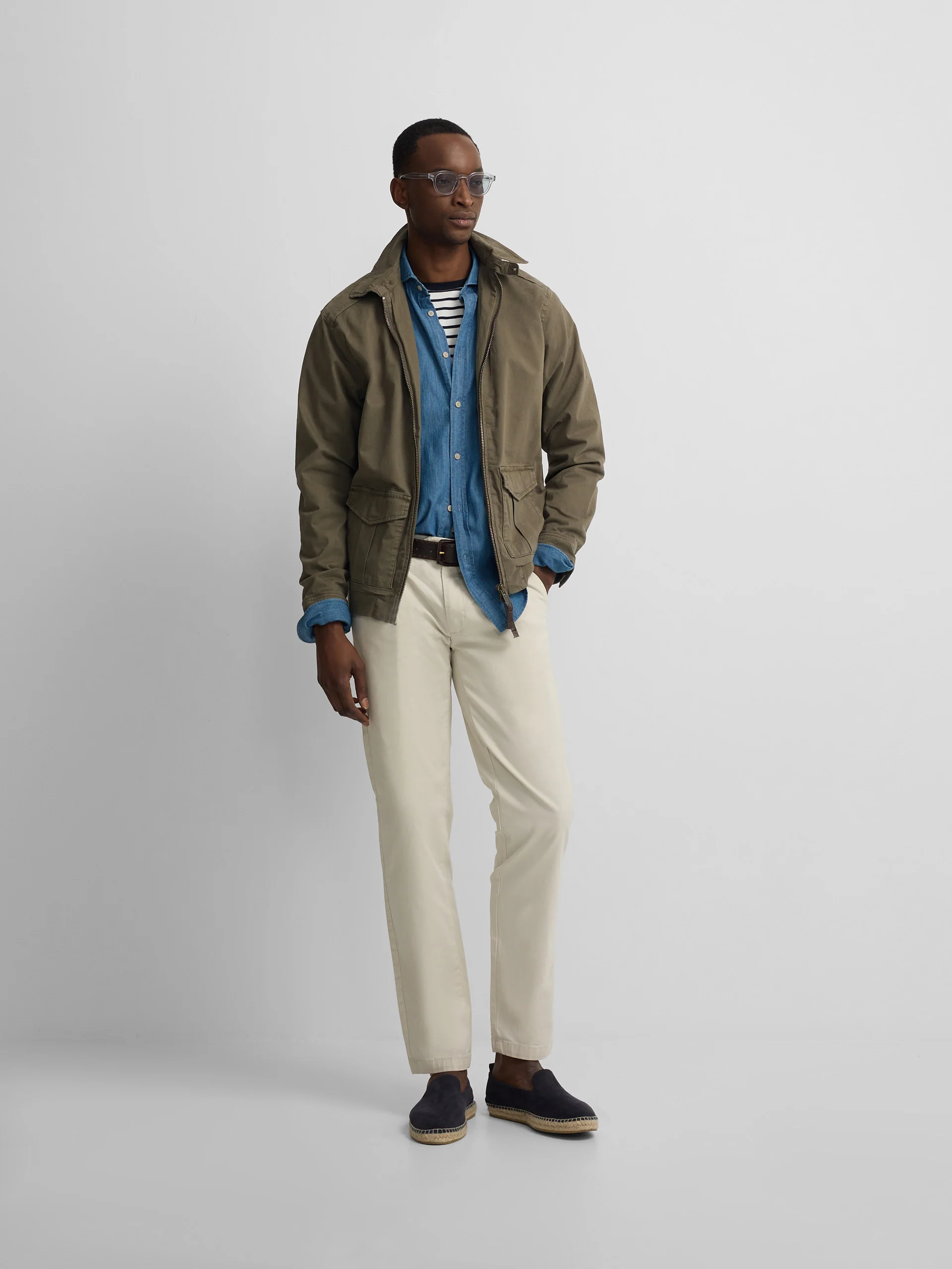 Cazadora garment dye khaki - Image 6