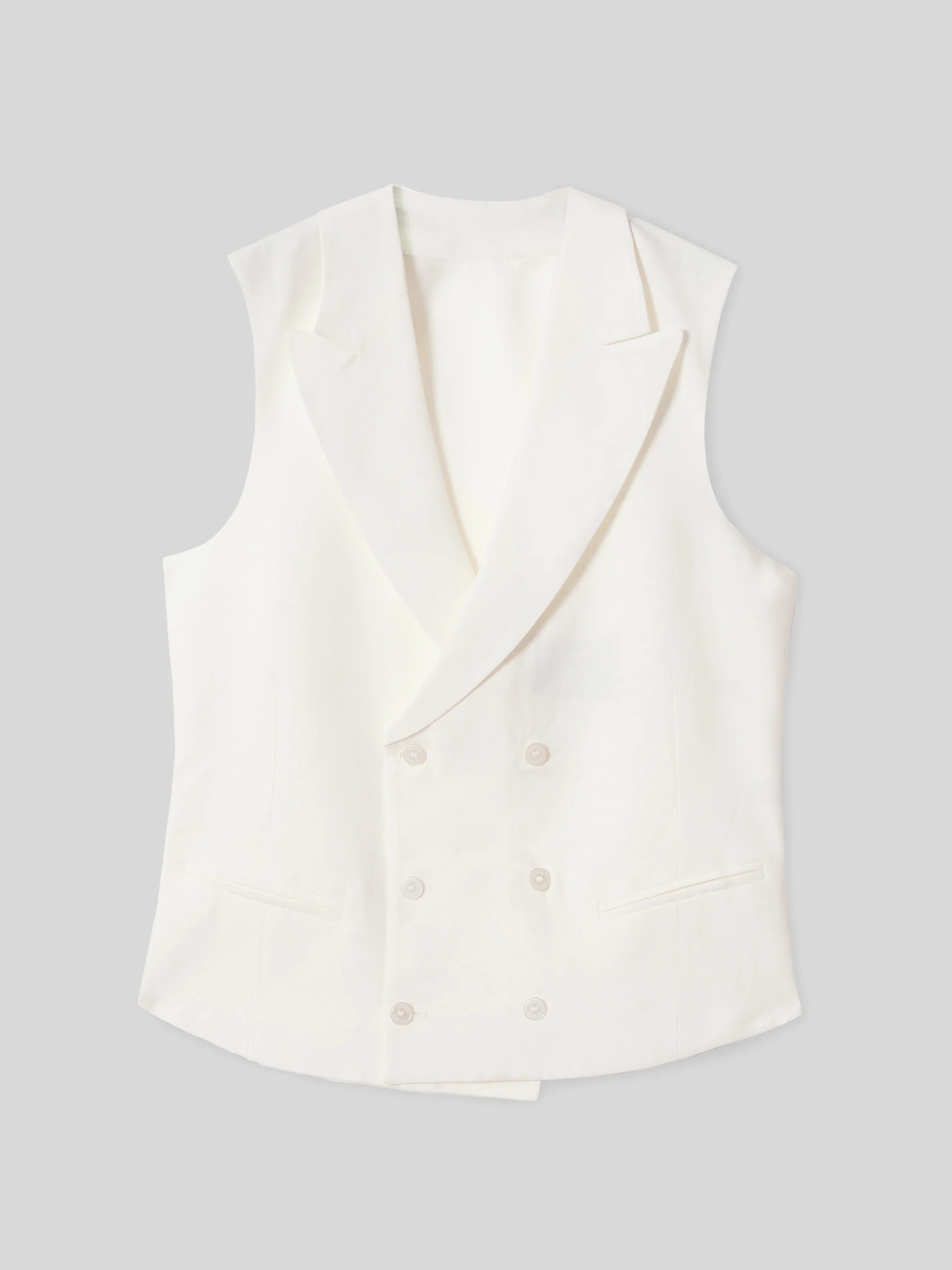 Chaleco chaque clasico blanco roto - Image 6