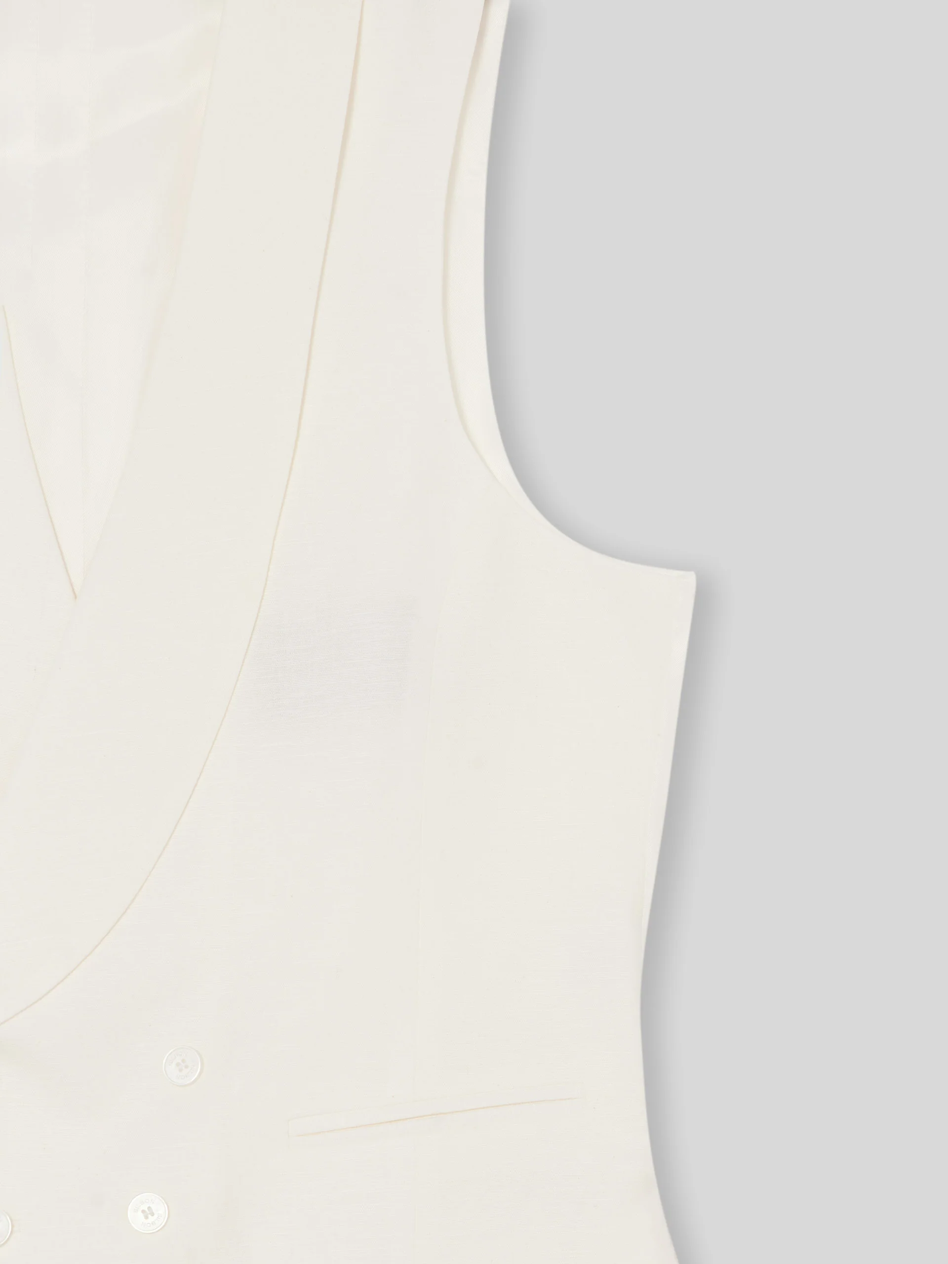 Chaleco chaque cuello redondo blanco roto - Image 6
