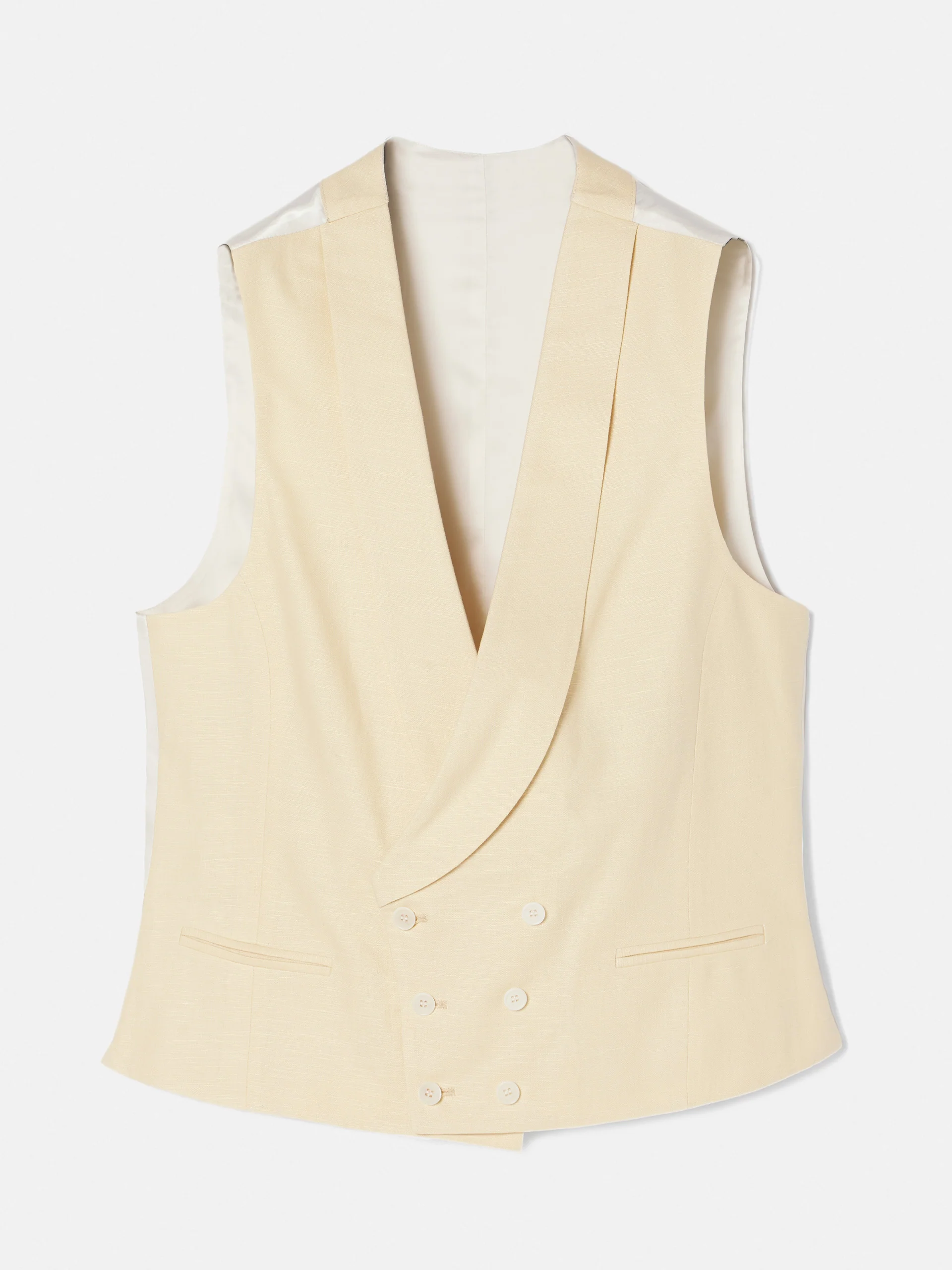 Chaleco chaque cuello redondo camel - Image 3