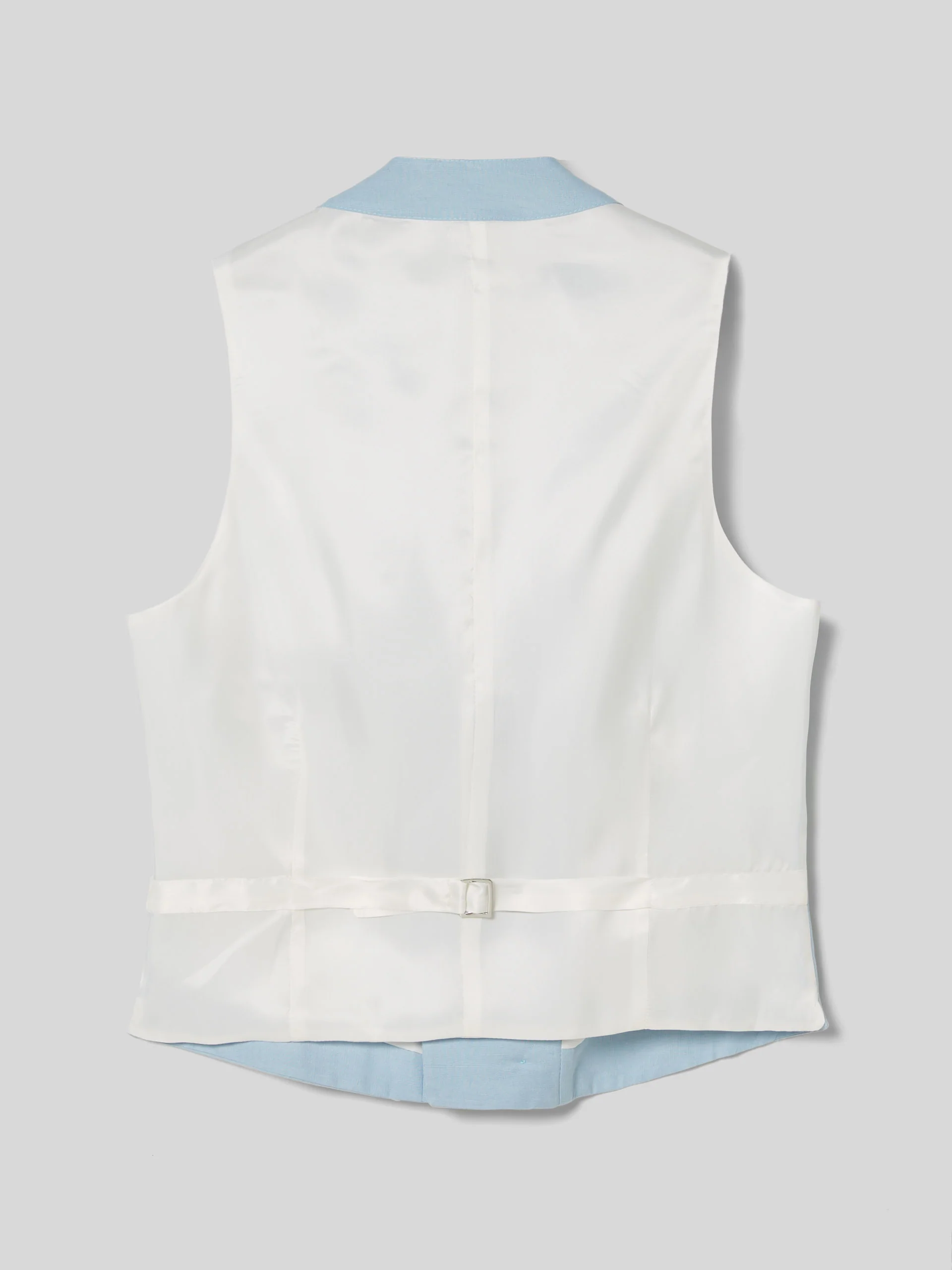 Chaleco chaque cuello redondo celeste - Image 7