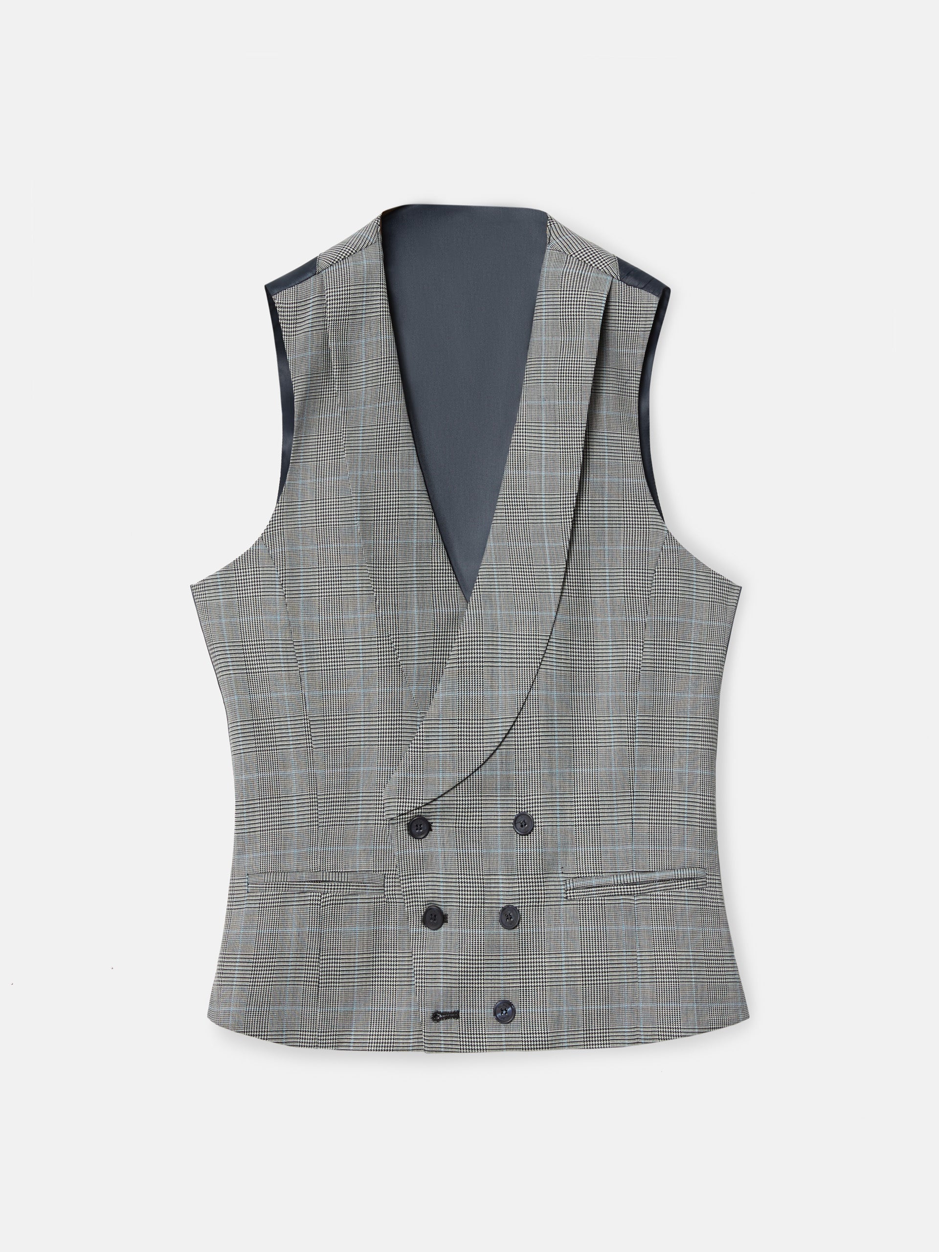 Chaleco chaque silbon principe de gales gris - Image 5