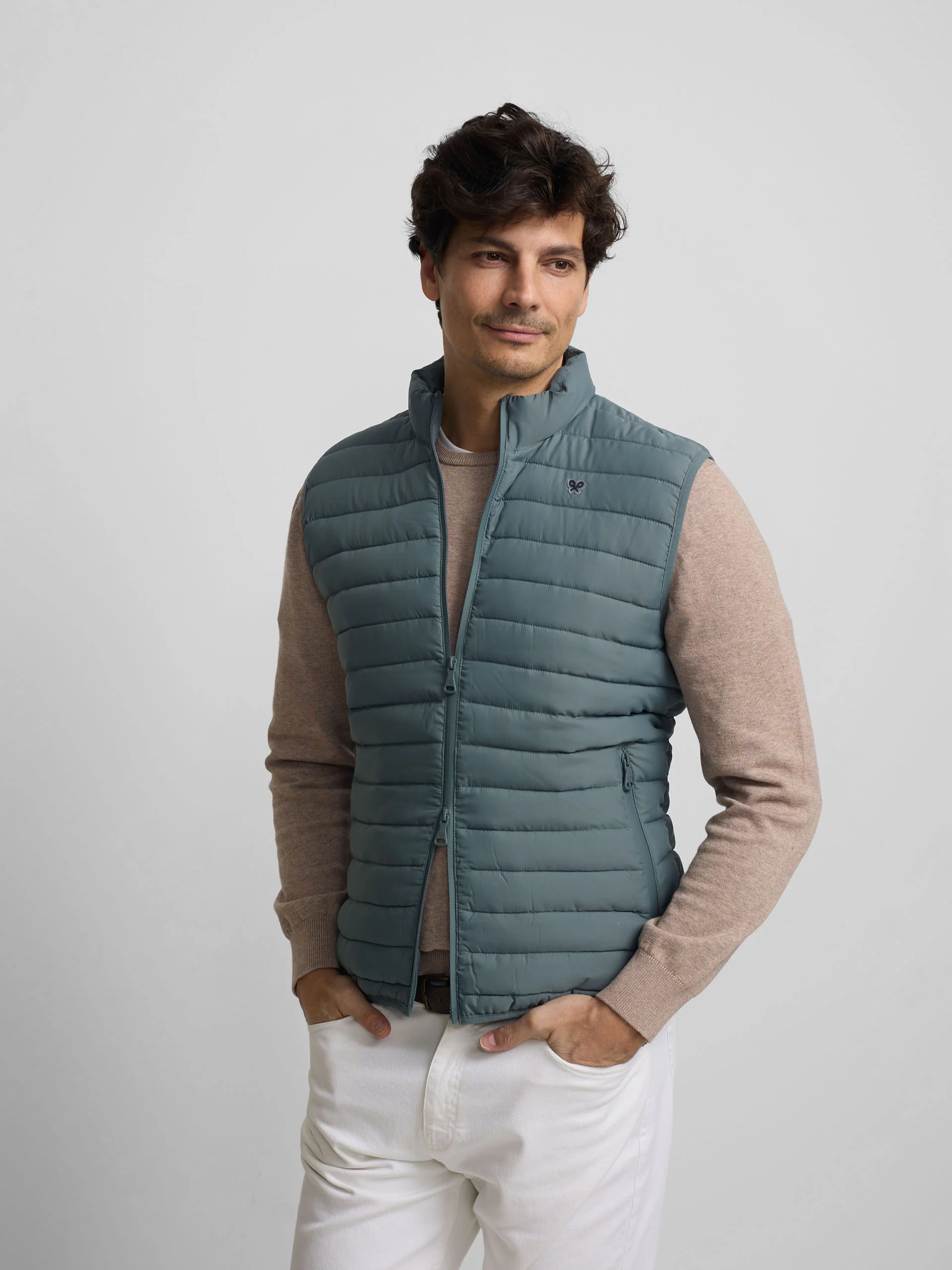 Chaleco padded verde oscuro - Image 4