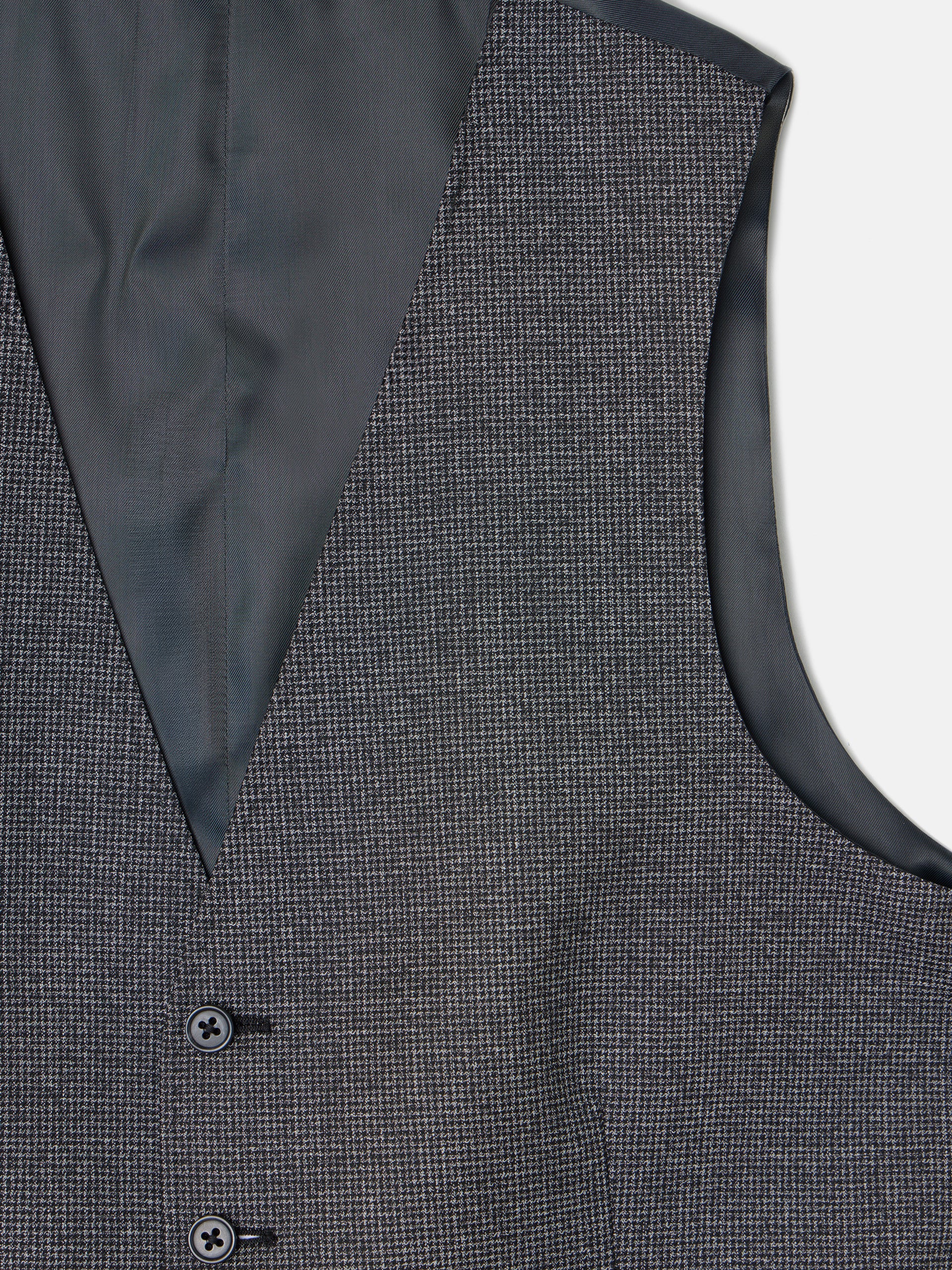Chaleco recto traje pata de gallo gris - Image 2