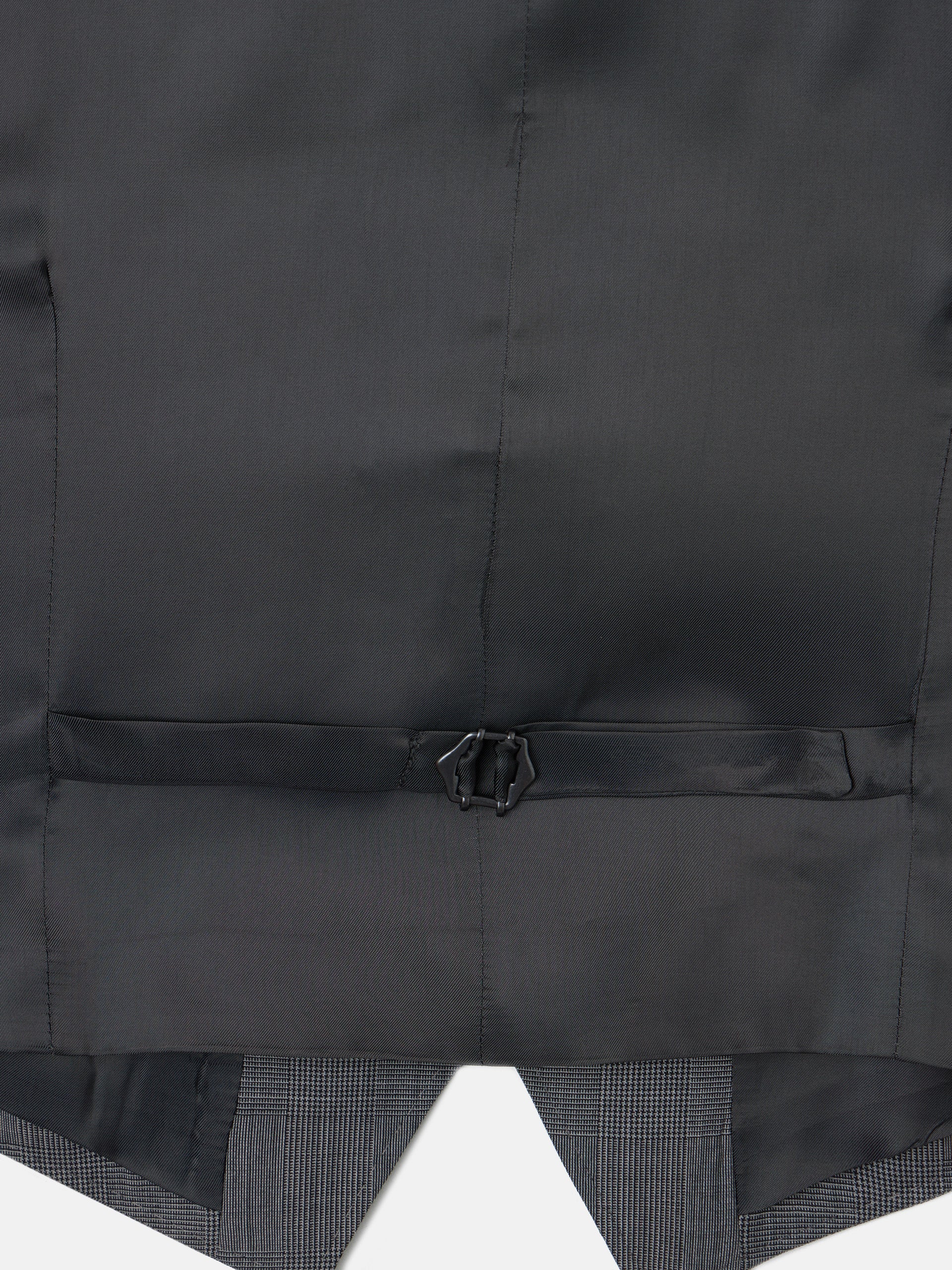 Chaleco recto traje principe de gales gris - Image 8