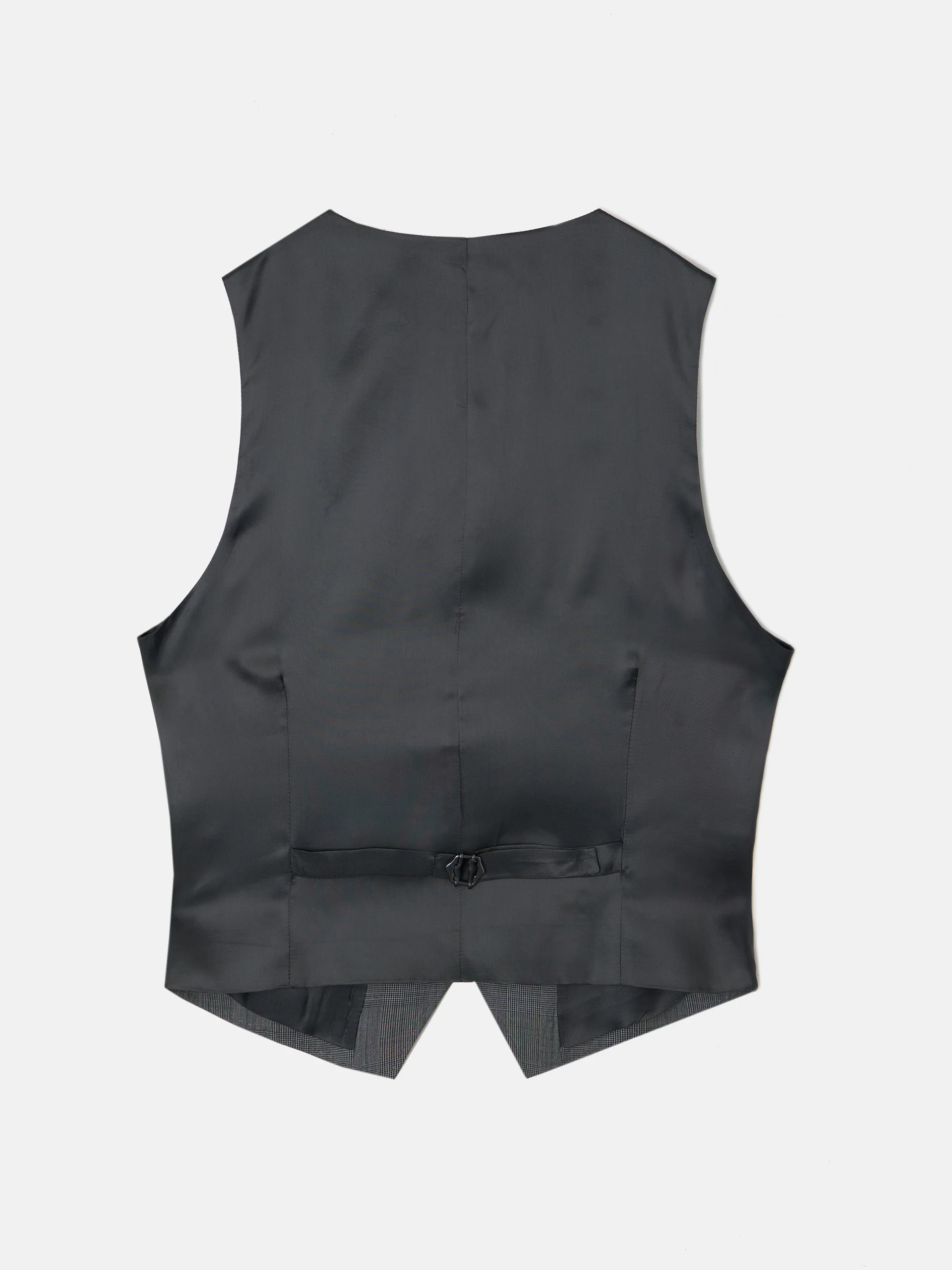 Chaleco recto traje principe de gales gris - Image 9