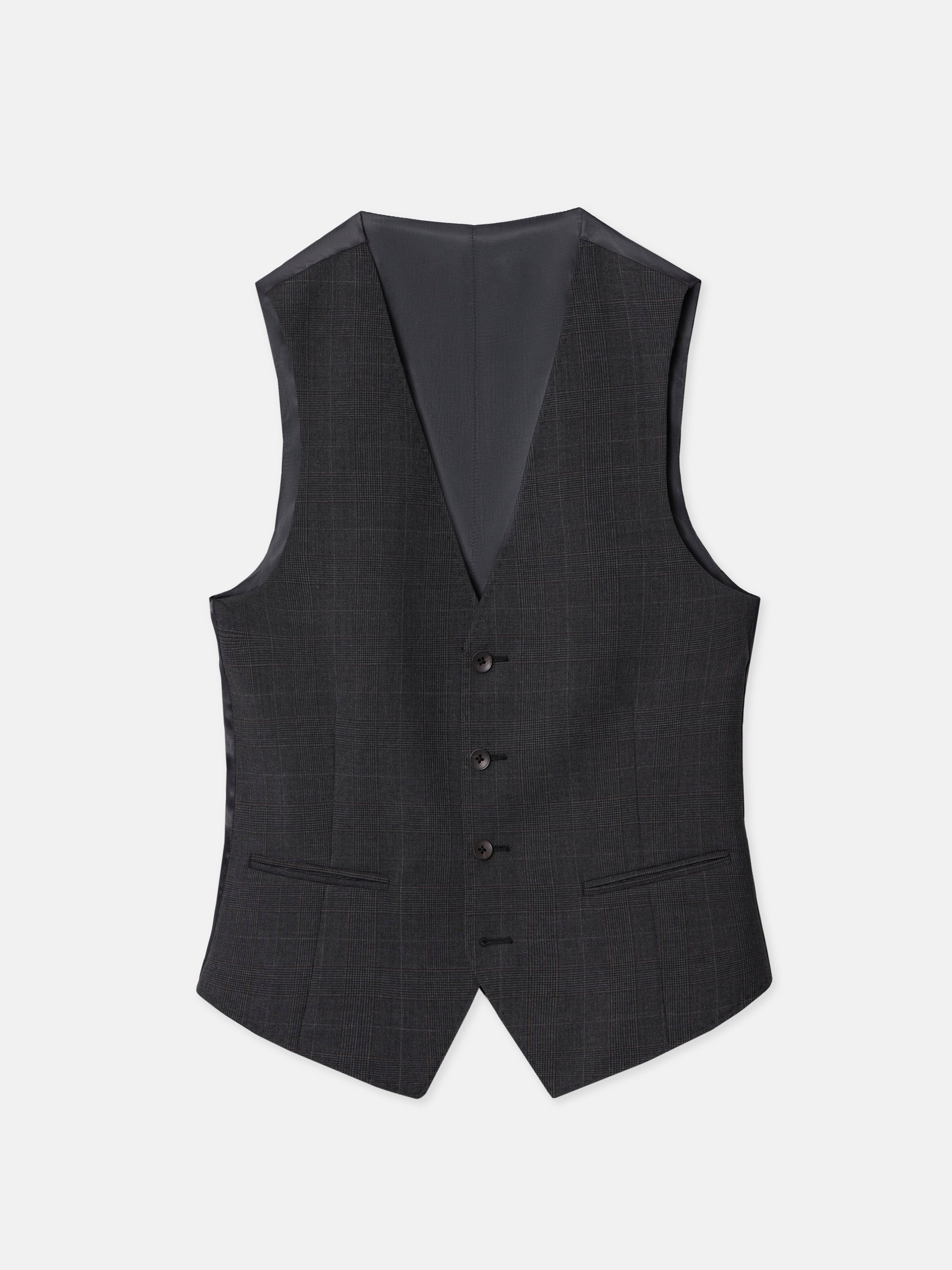 Chaleco traje principe de gales gris - Image 3