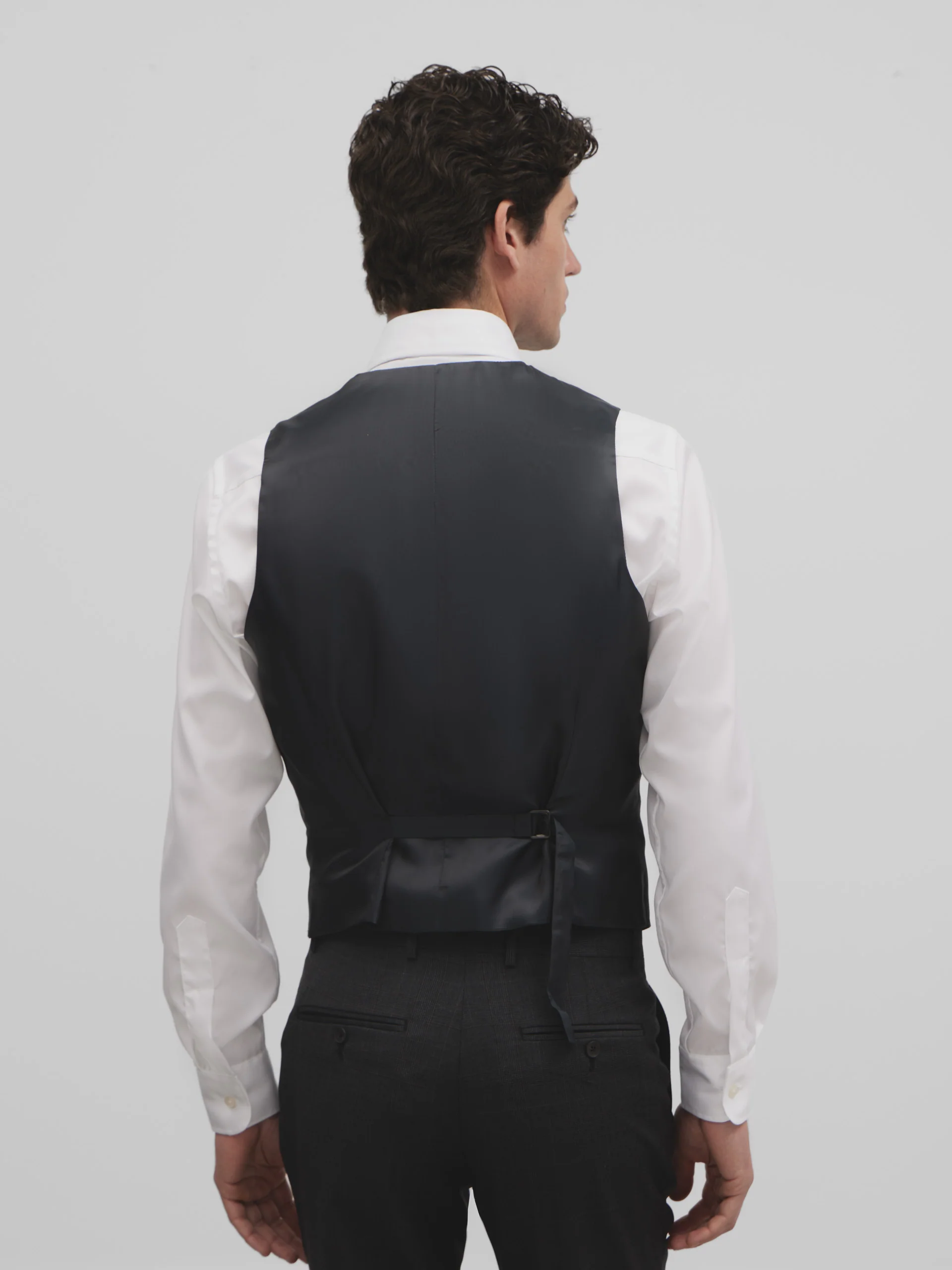 Chaleco traje principe de gales gris - Image 5