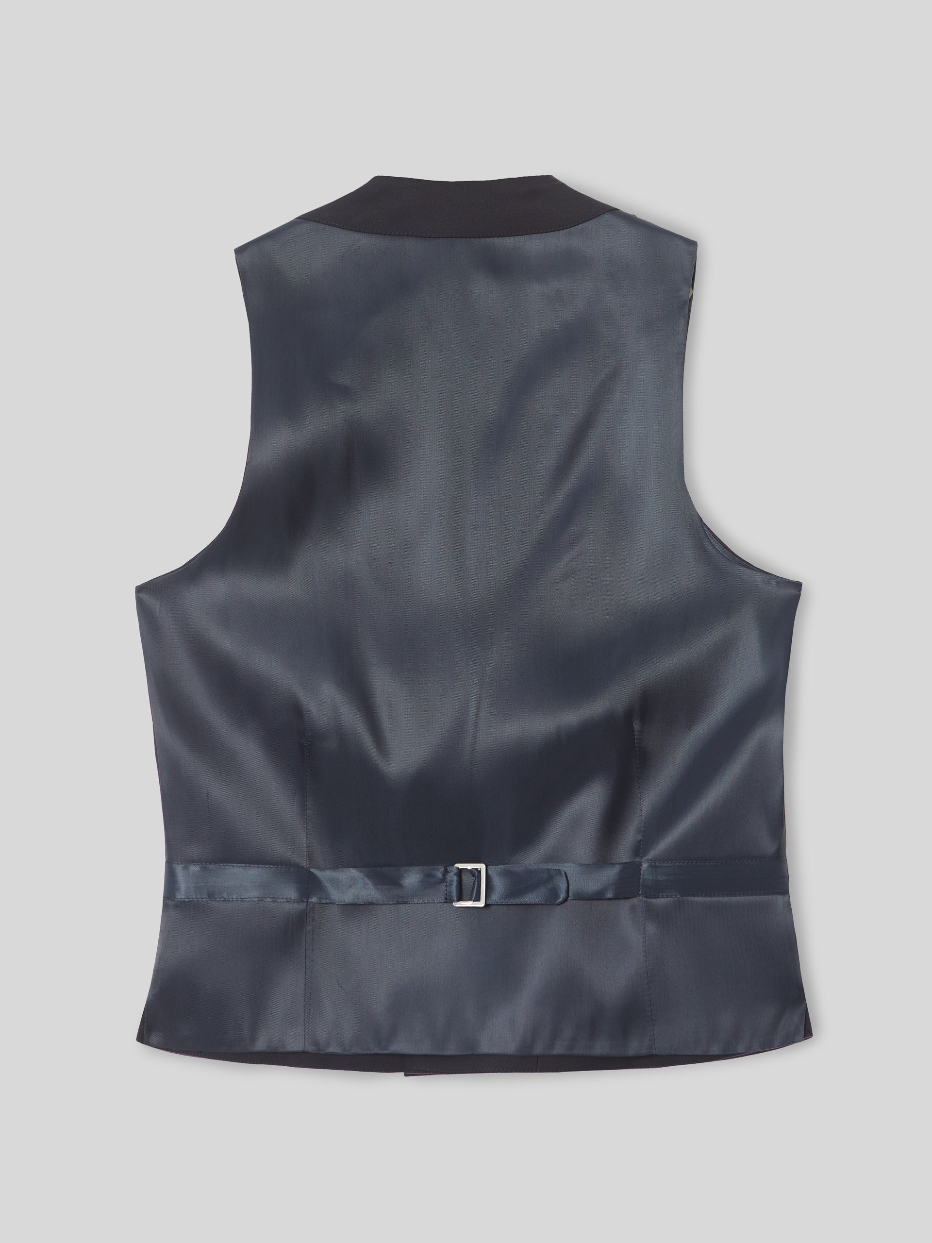 Chaleco vestir stretch cuello redondo azul marino - Image 8