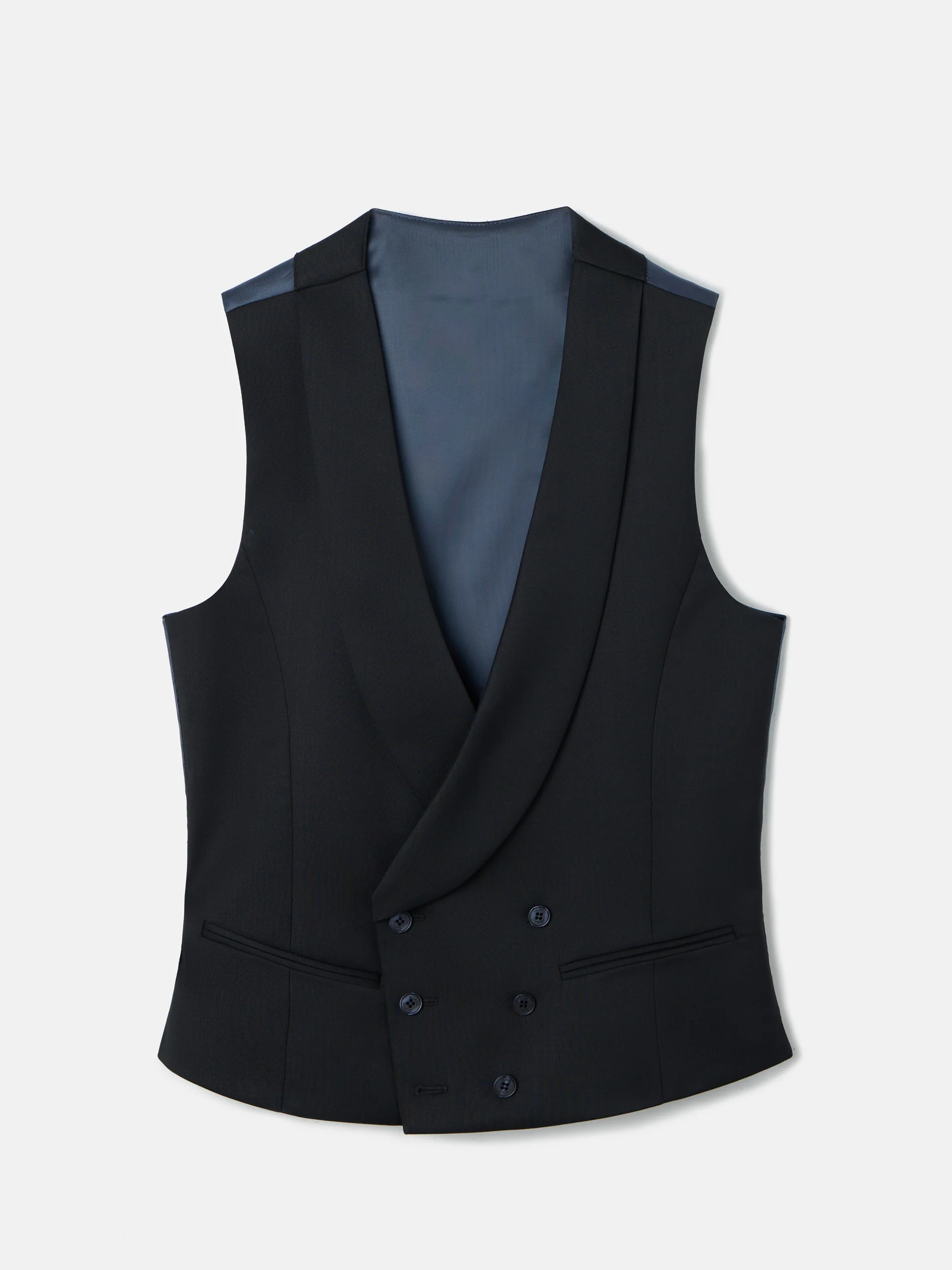 Chaleco vestir stretch cuello redondo negro - Image 5