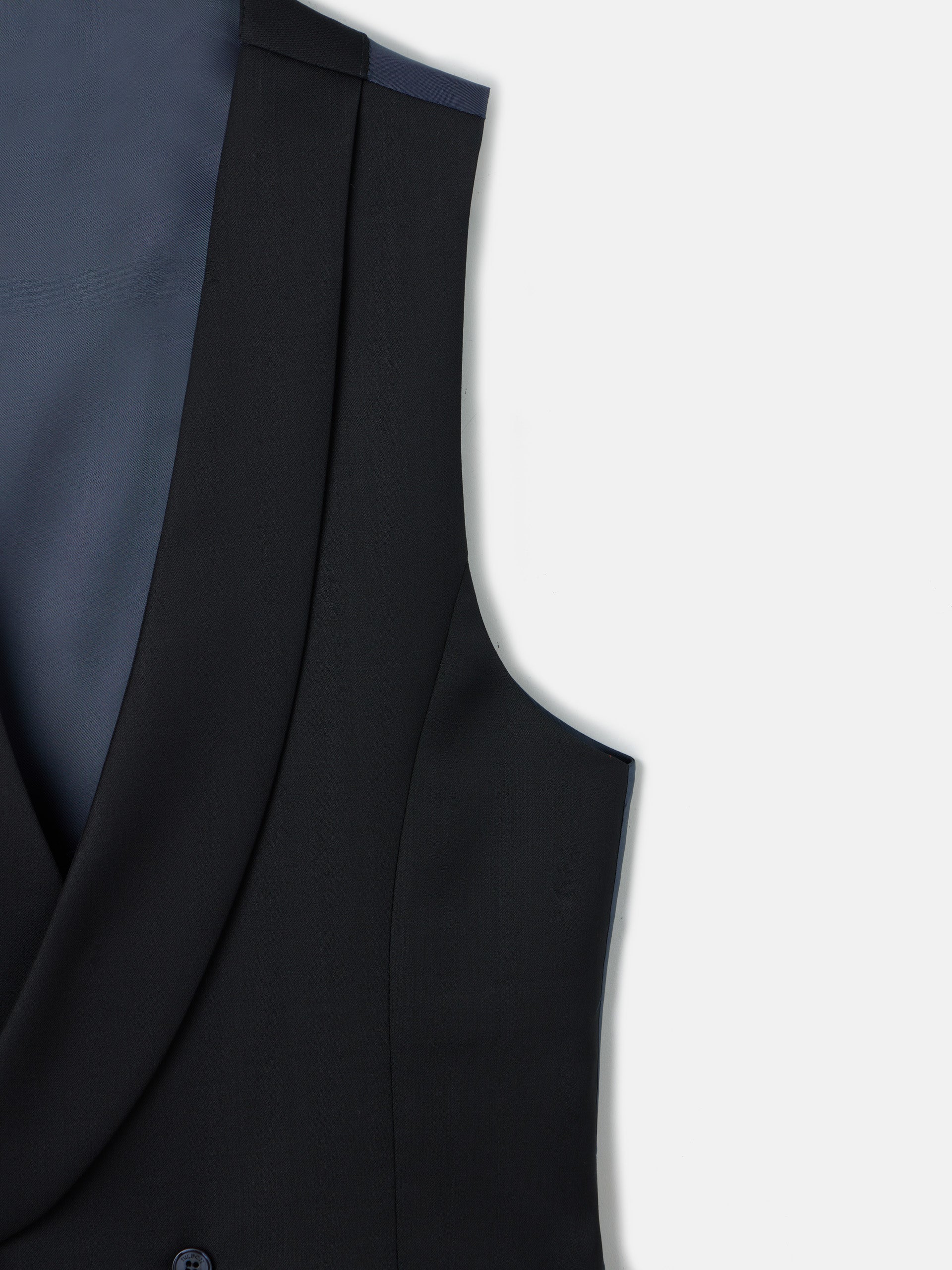 Chaleco vestir stretch cuello redondo negro - Image 9