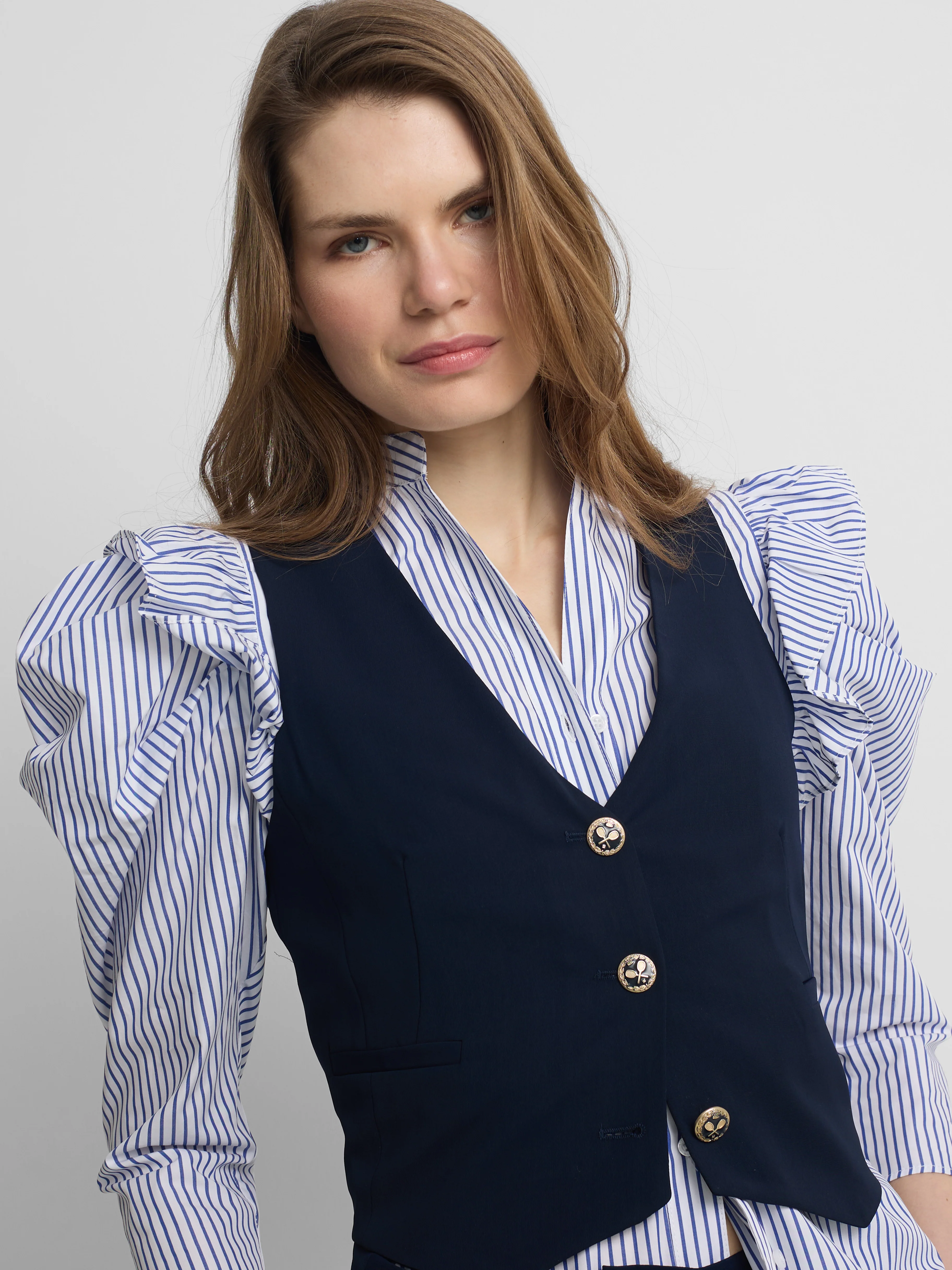 Chaleco woman clasico azul marino - Image 3