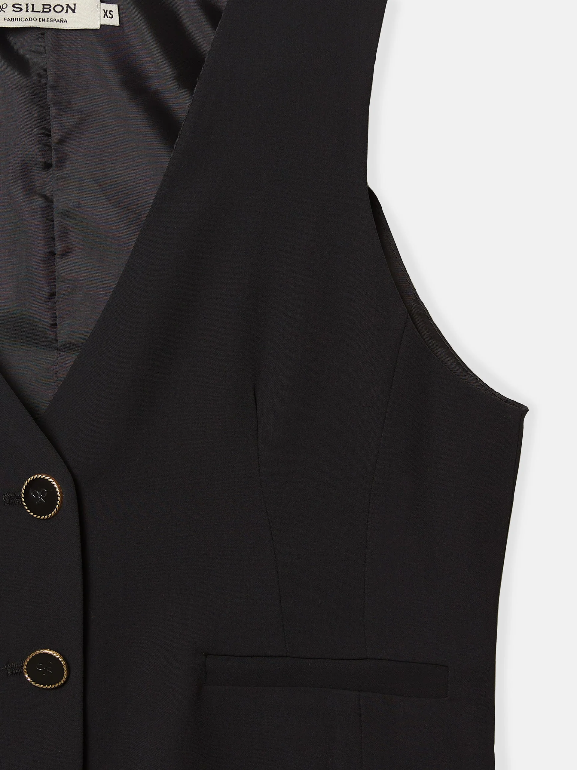Chaleco woman clasico sastre negro - Image 7