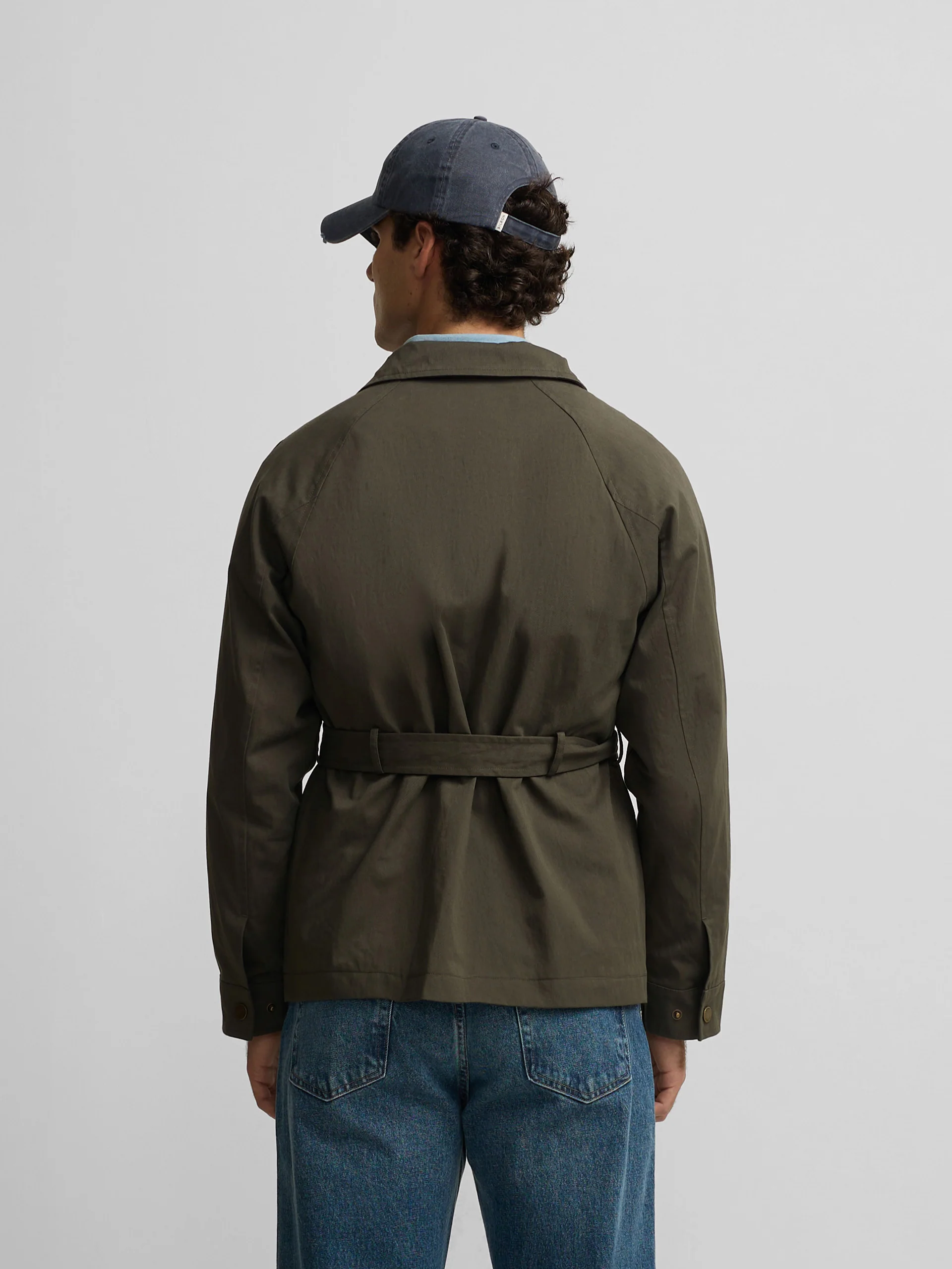 Chaqueta casual cinturon verde - Image 8