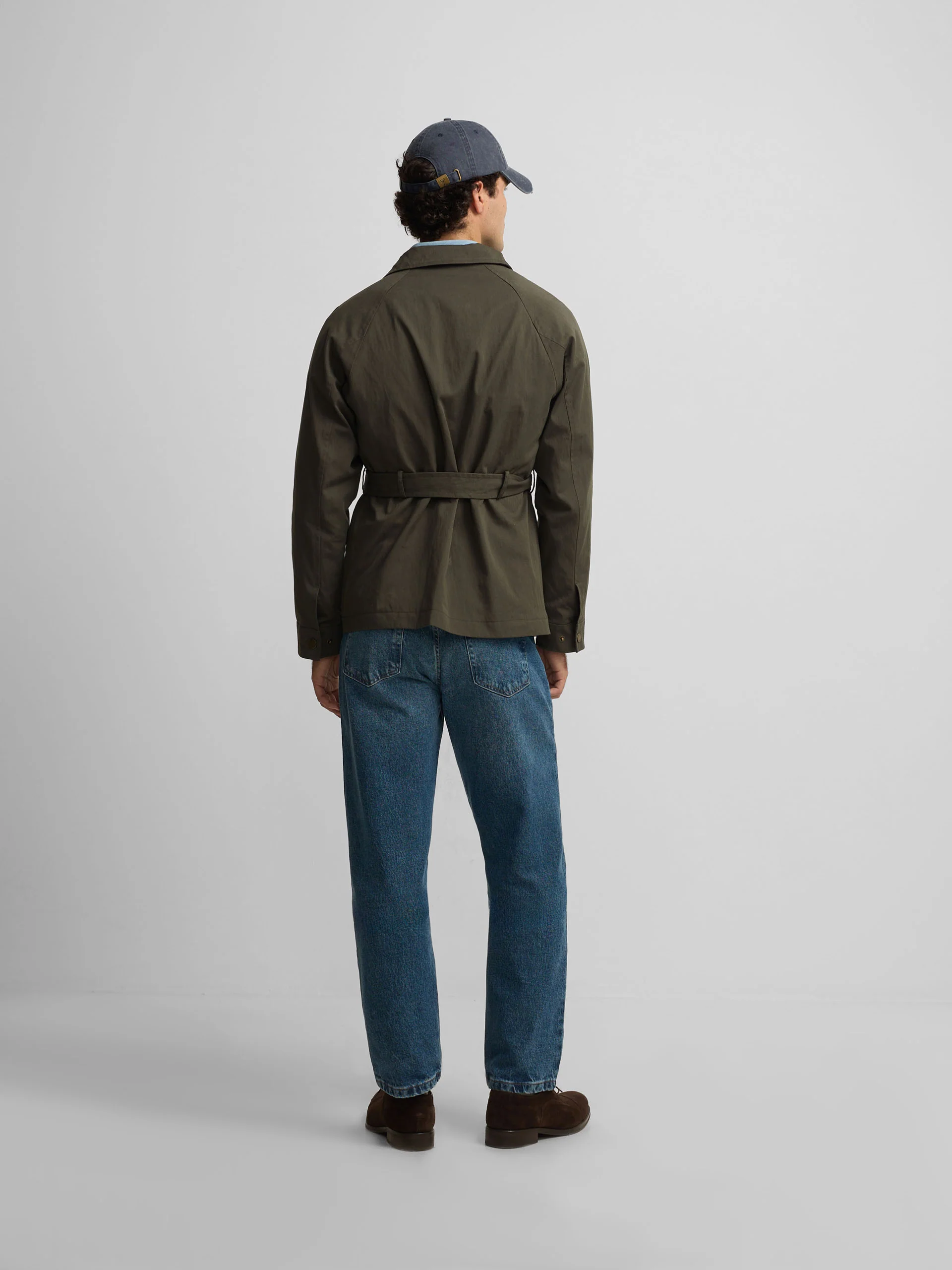 Chaqueta casual cinturon verde - Image 9