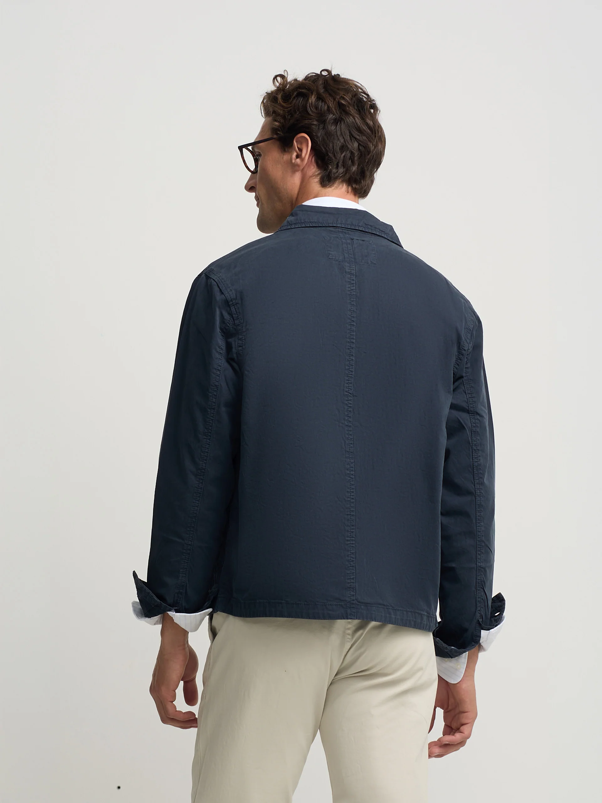 Chaqueta cuello Harrington azul marino - Image 7