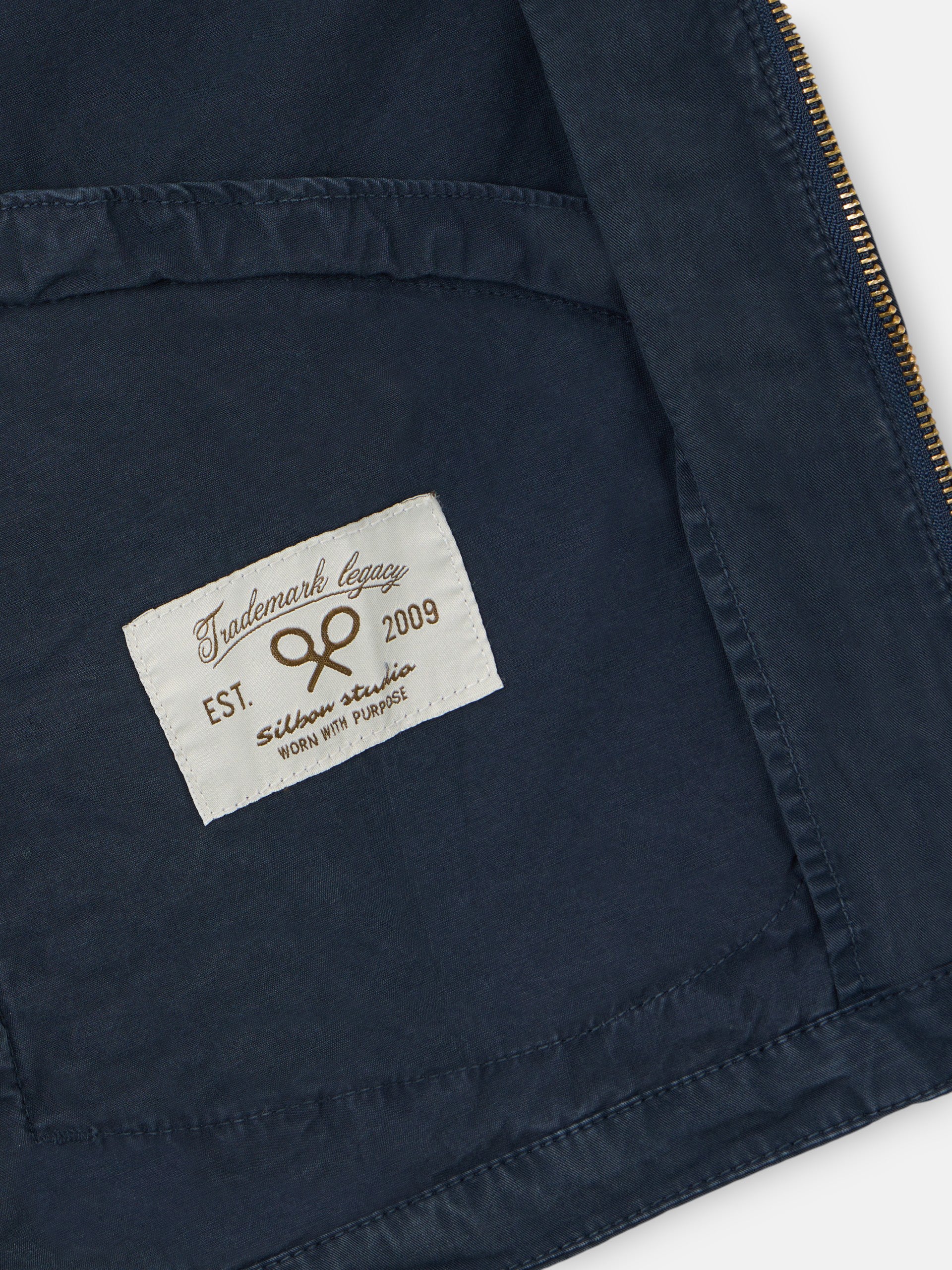 Chaqueta cuello Harrington azul marino - Image 9