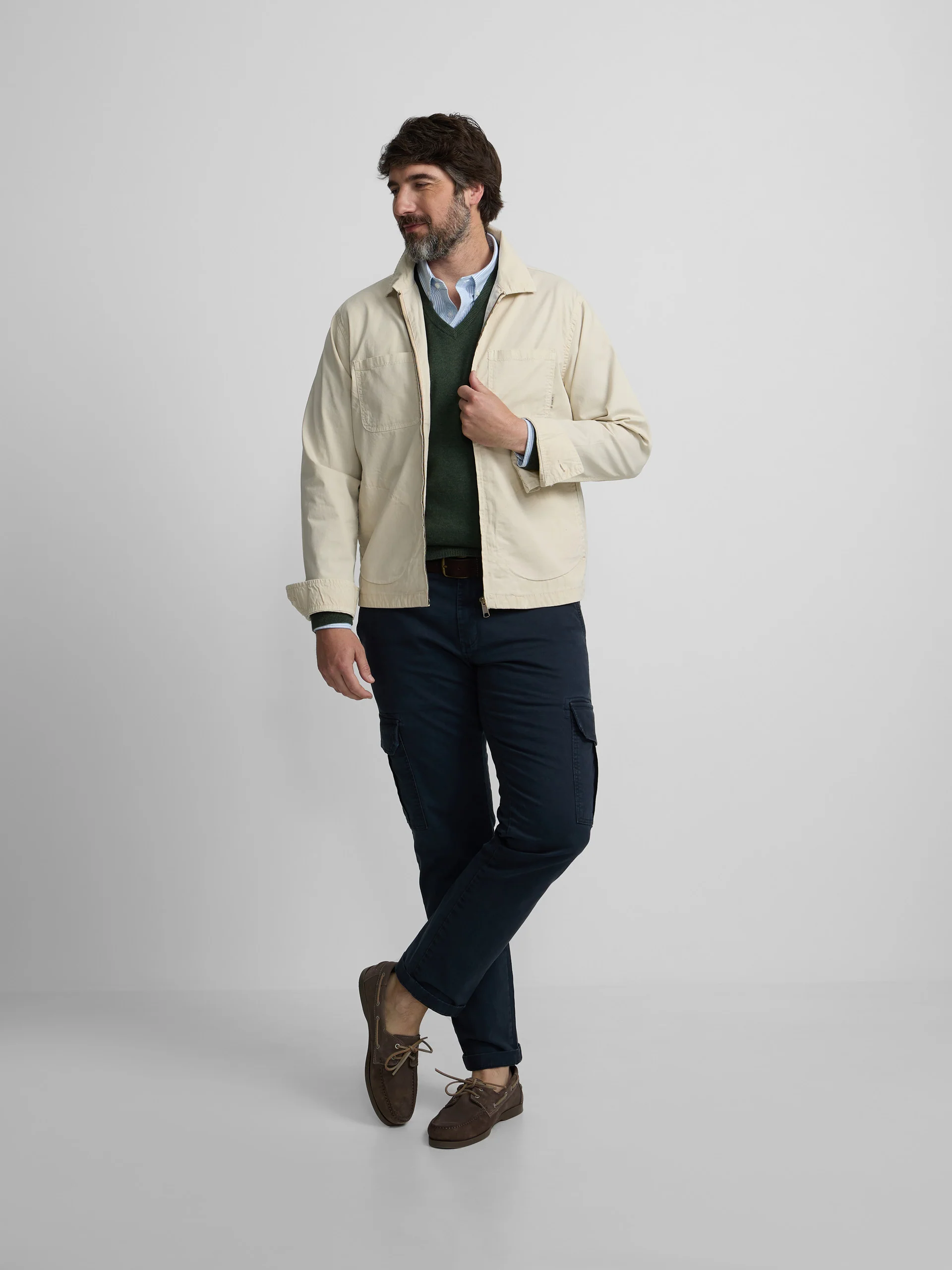 Chaqueta cuello Harrington piedra - Image 16