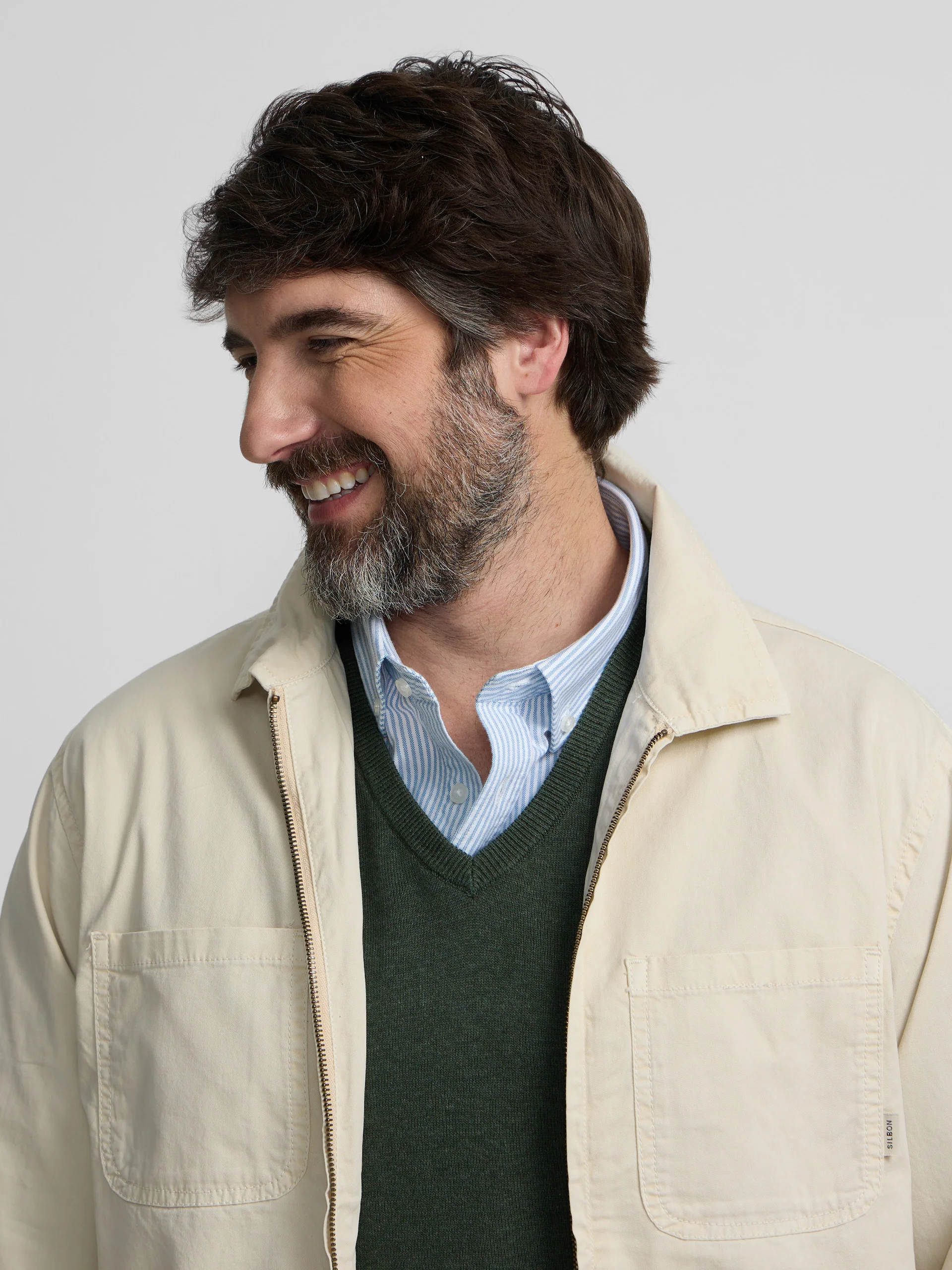 Chaqueta cuello Harrington piedra - Image 17