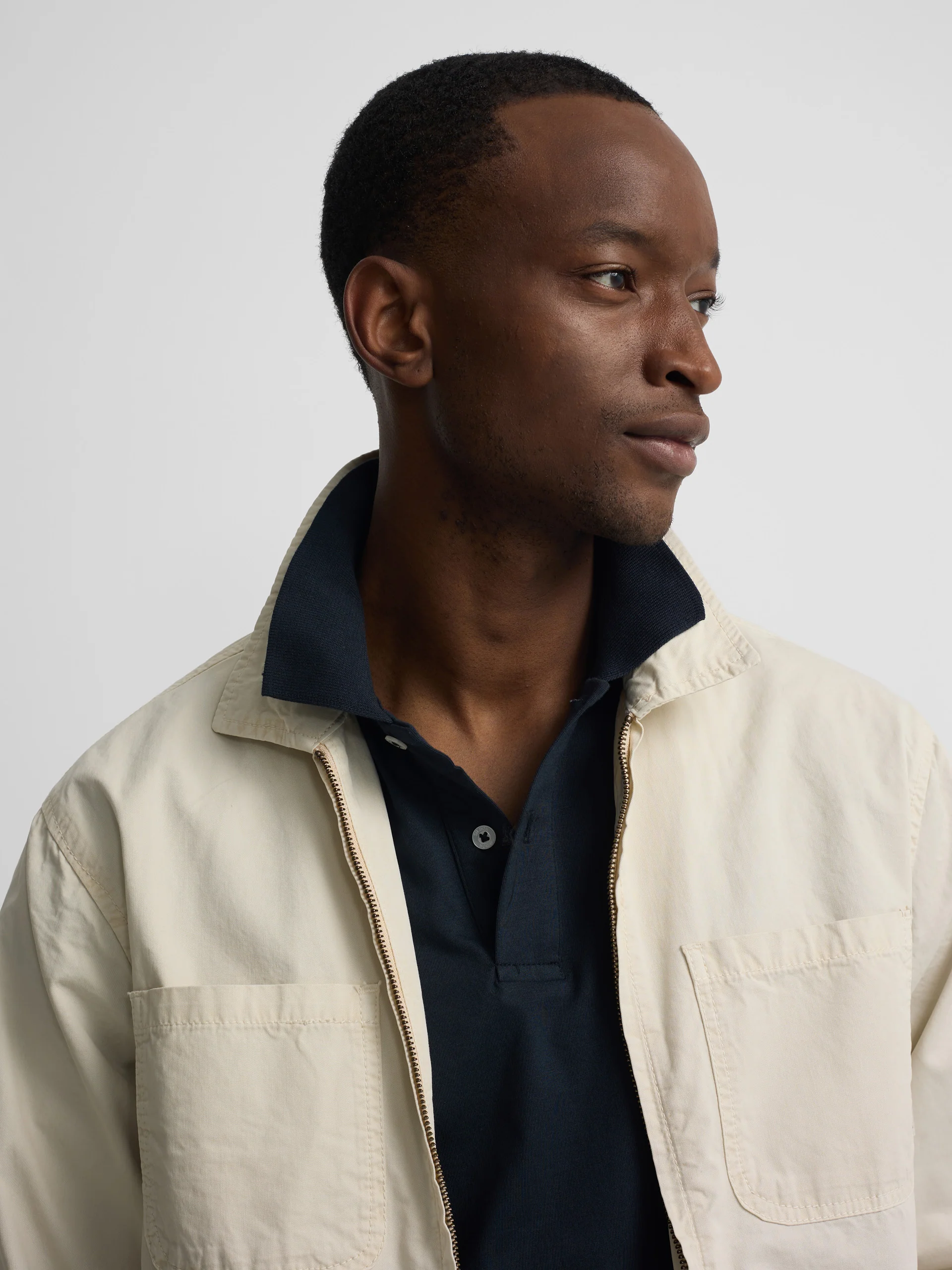 Chaqueta cuello Harrington piedra - Image 4