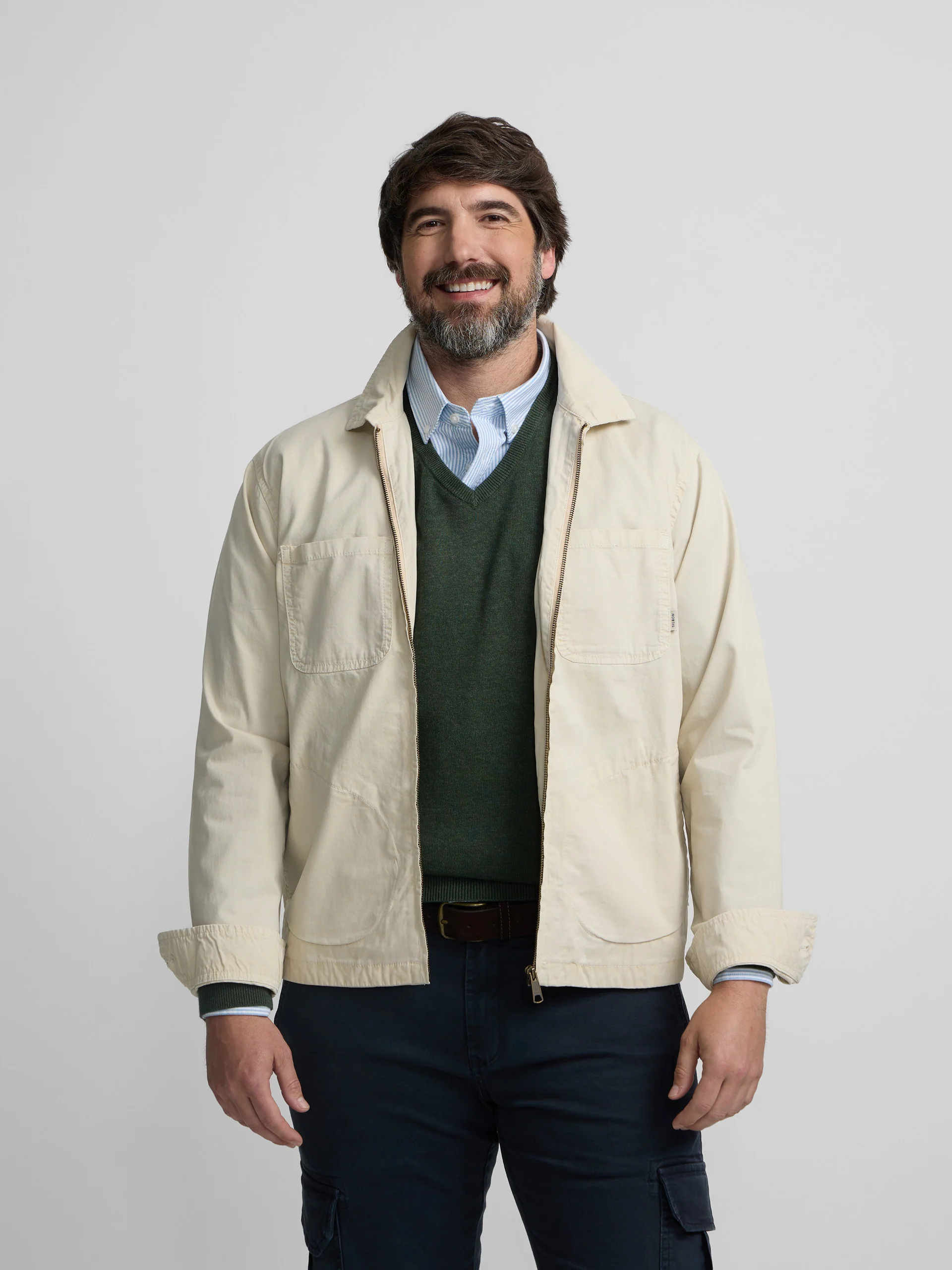 Chaqueta cuello Harrington piedra - Image 5
