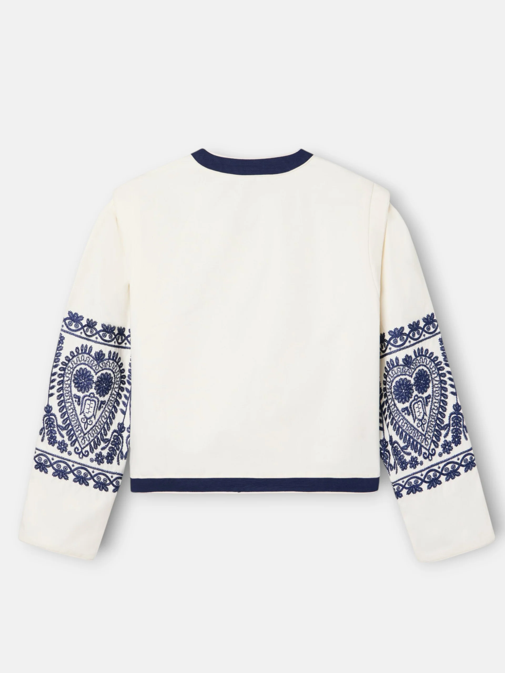 Chaqueta cuello mao bordados blanca - Image 8